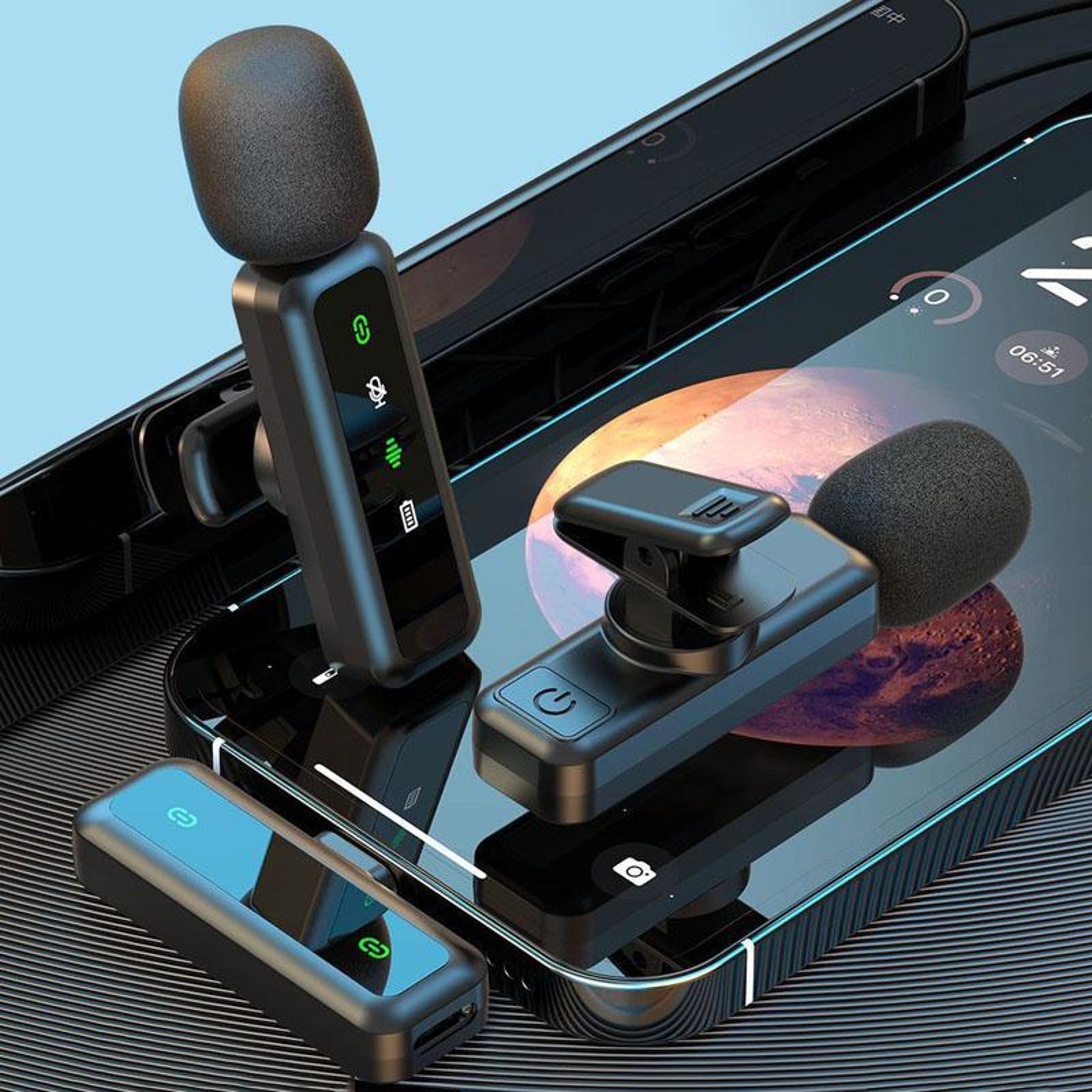H63 Wireless Lavalier Microphone With Noise Cancellation For Video Recording And Live Streaming 1