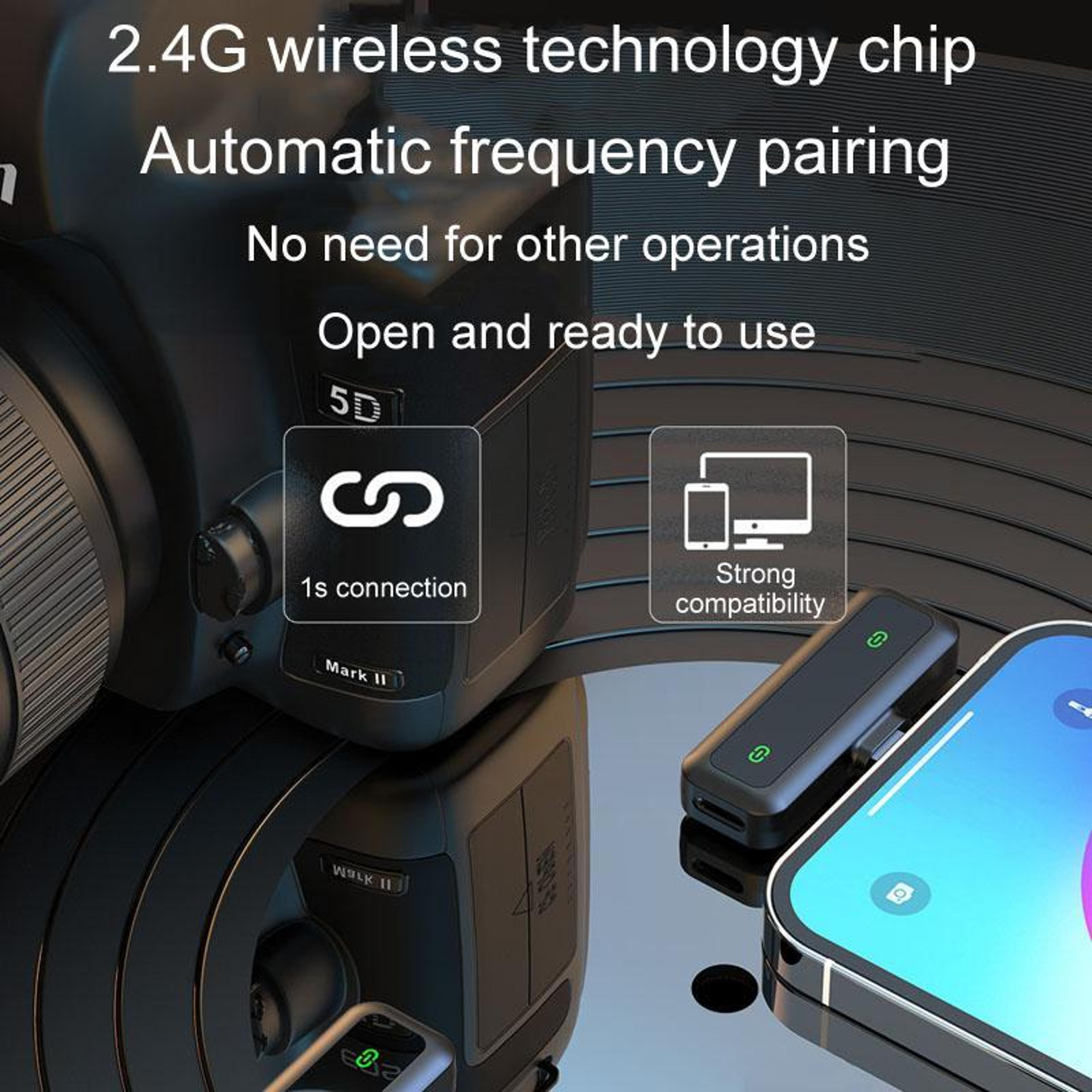 H63 Wireless Lavalier Microphone With Noise Cancellation For Video Recording And Live Streaming 5