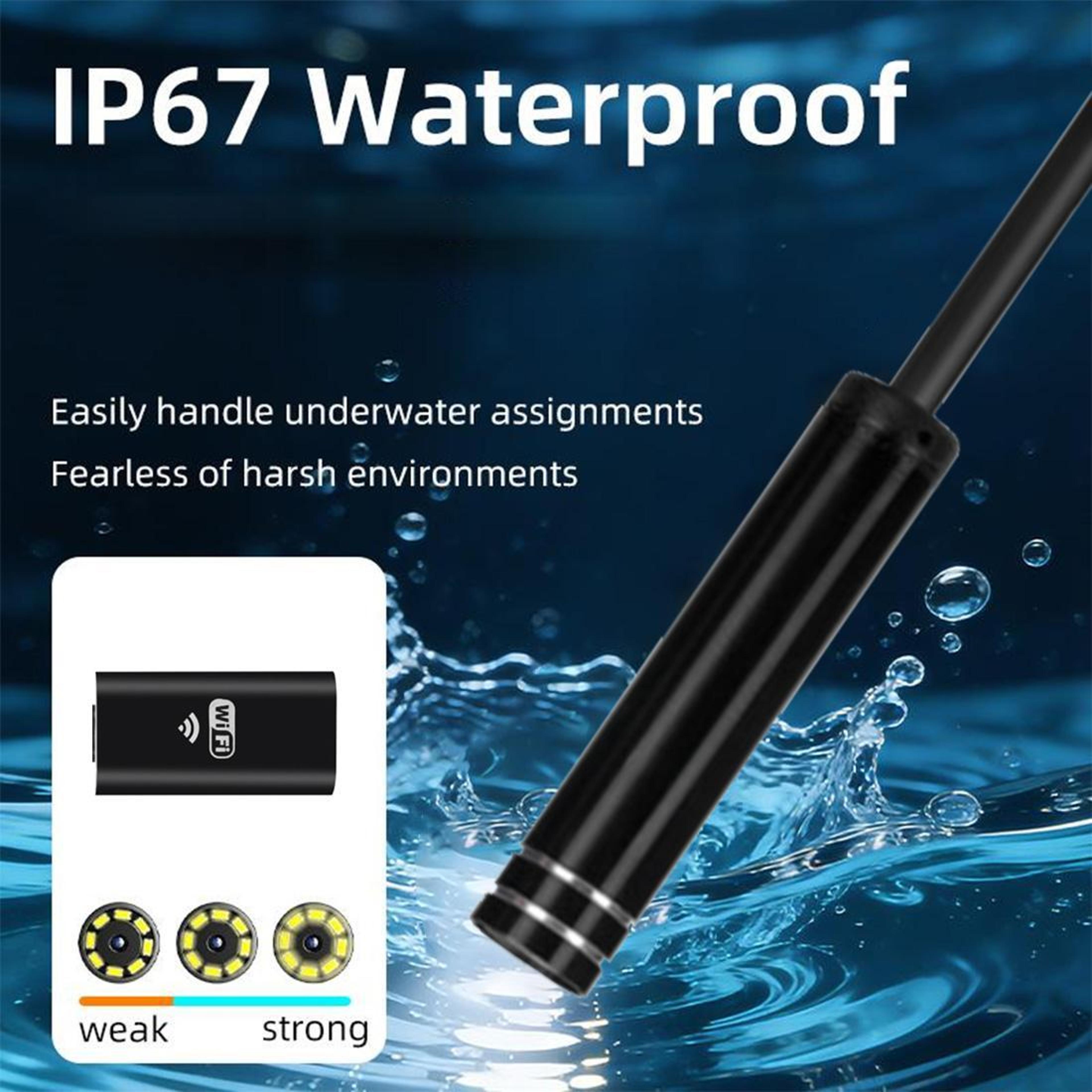 HD Wireless Endoscope Camera With WiFi 8mm IP67 Waterproof Inspection Camera 3