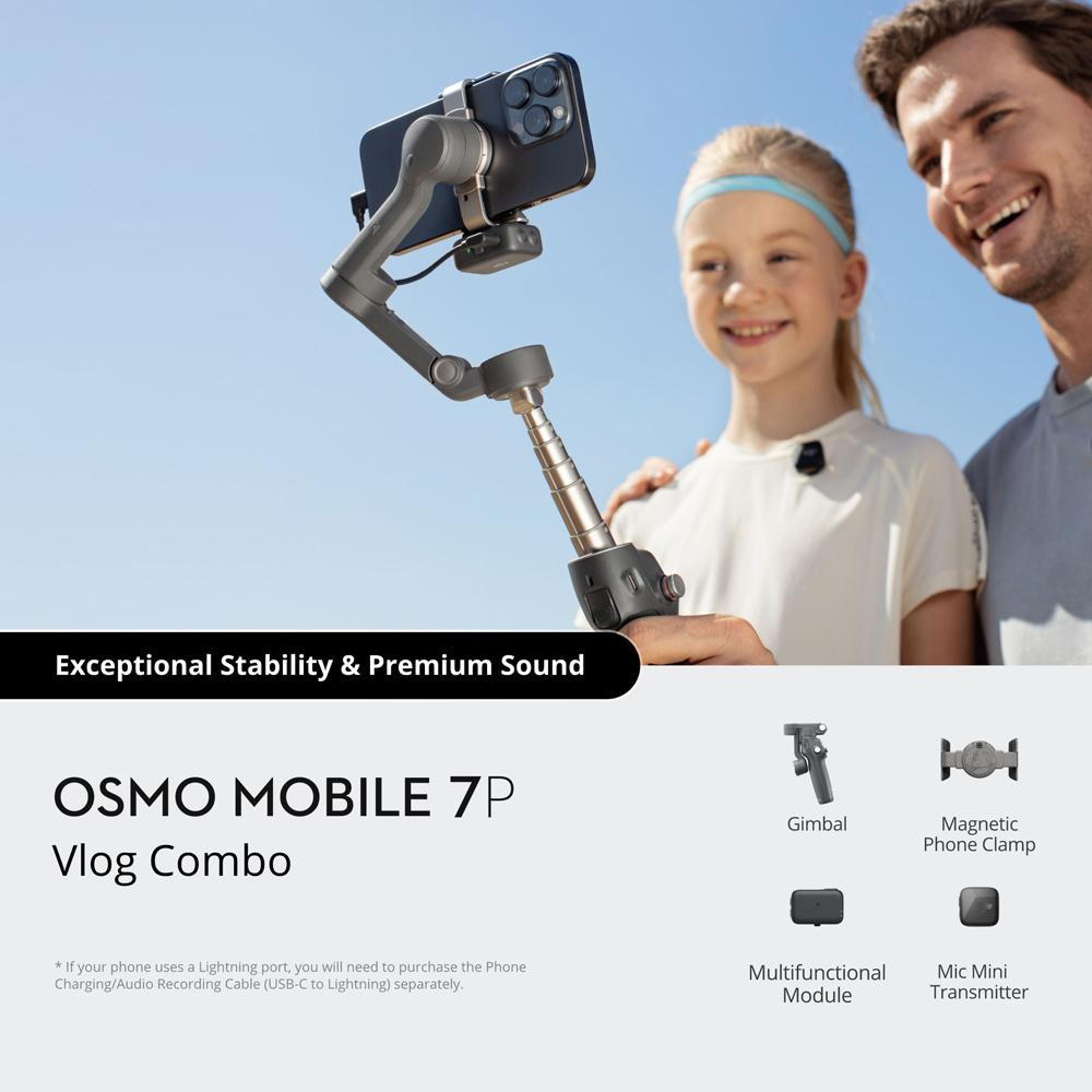 DJI Osmo Mobile 7P Vlog Combo Smartphone Gimbal With Mic Mini And AI Tracking 4