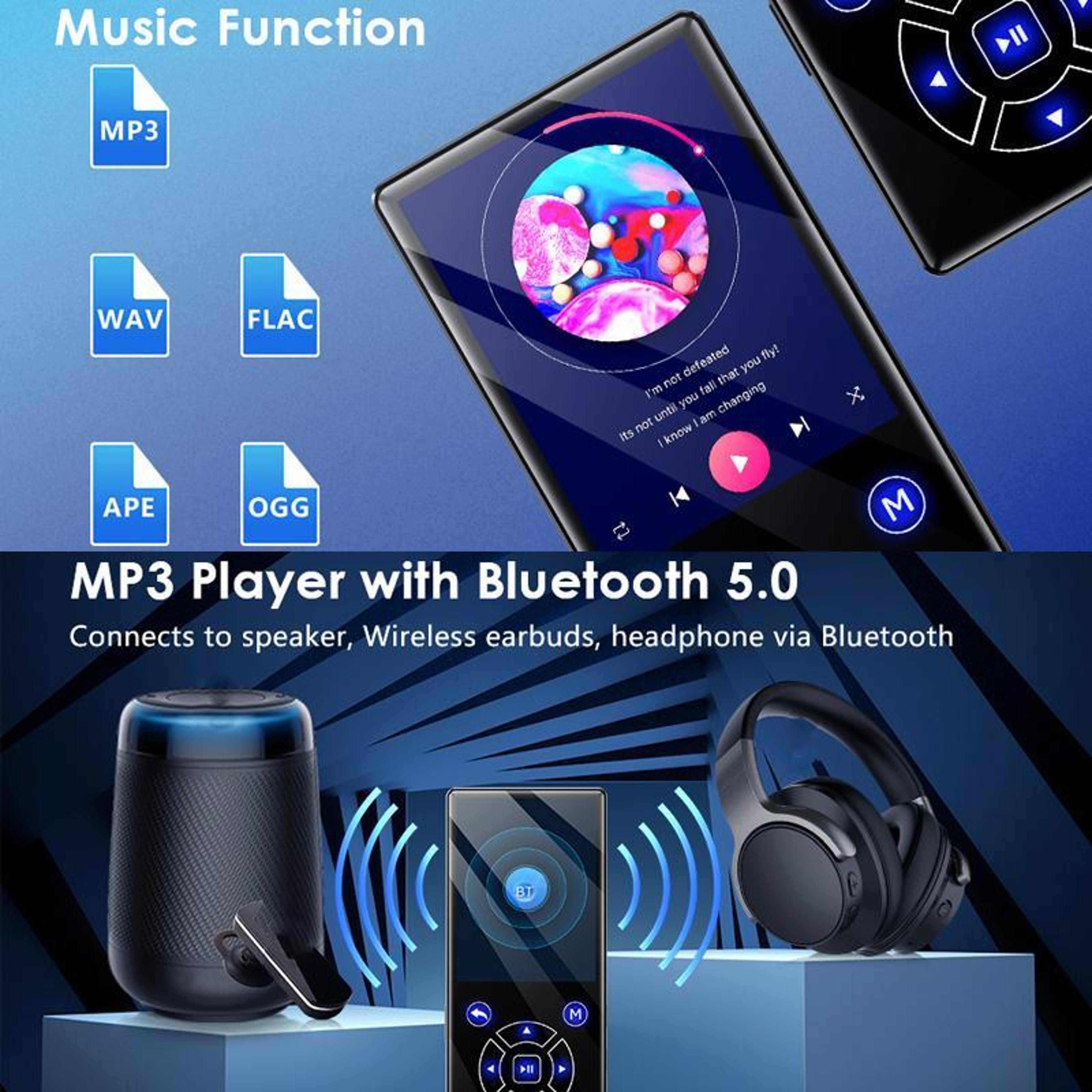 P3 Bluetooth MP3 Player With 24Inch Touchscreen HiFi Audio And FM Radio 5