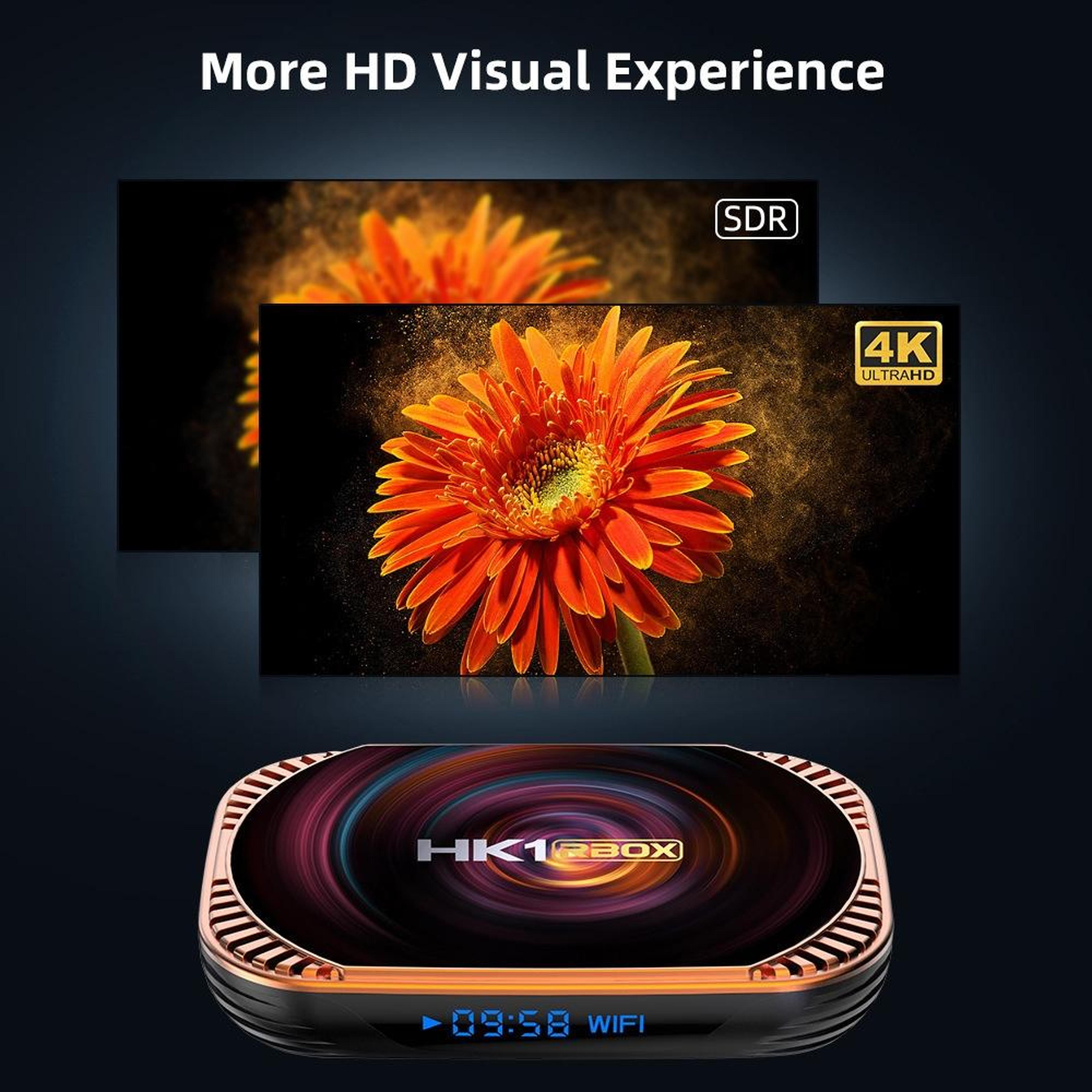 Android TV Box With Amlogic S905X4 4K UHD And DualBand WiFi 3