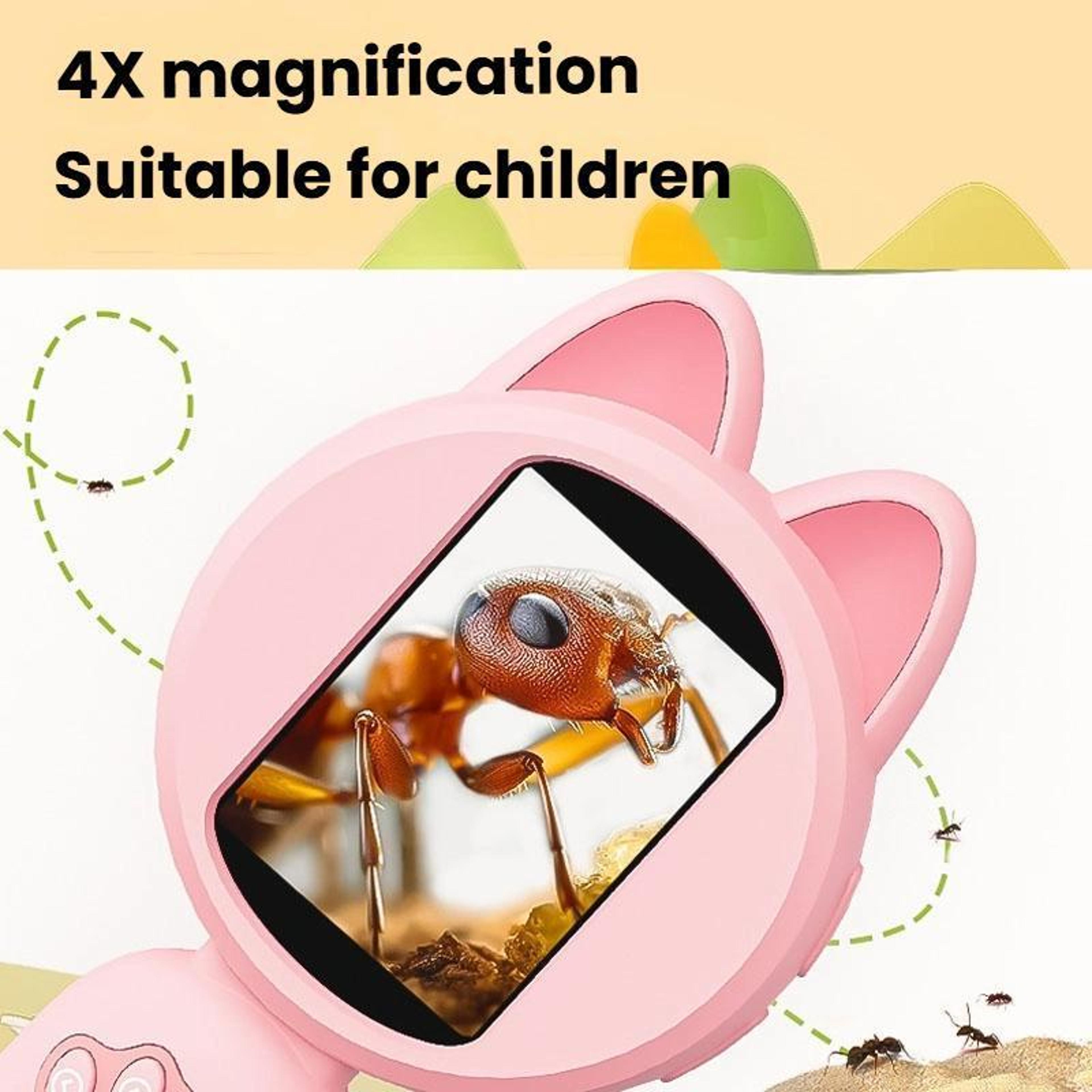 Kids Digital Microscope With 4X Magnification 2MP Camera And IPS Screen 4