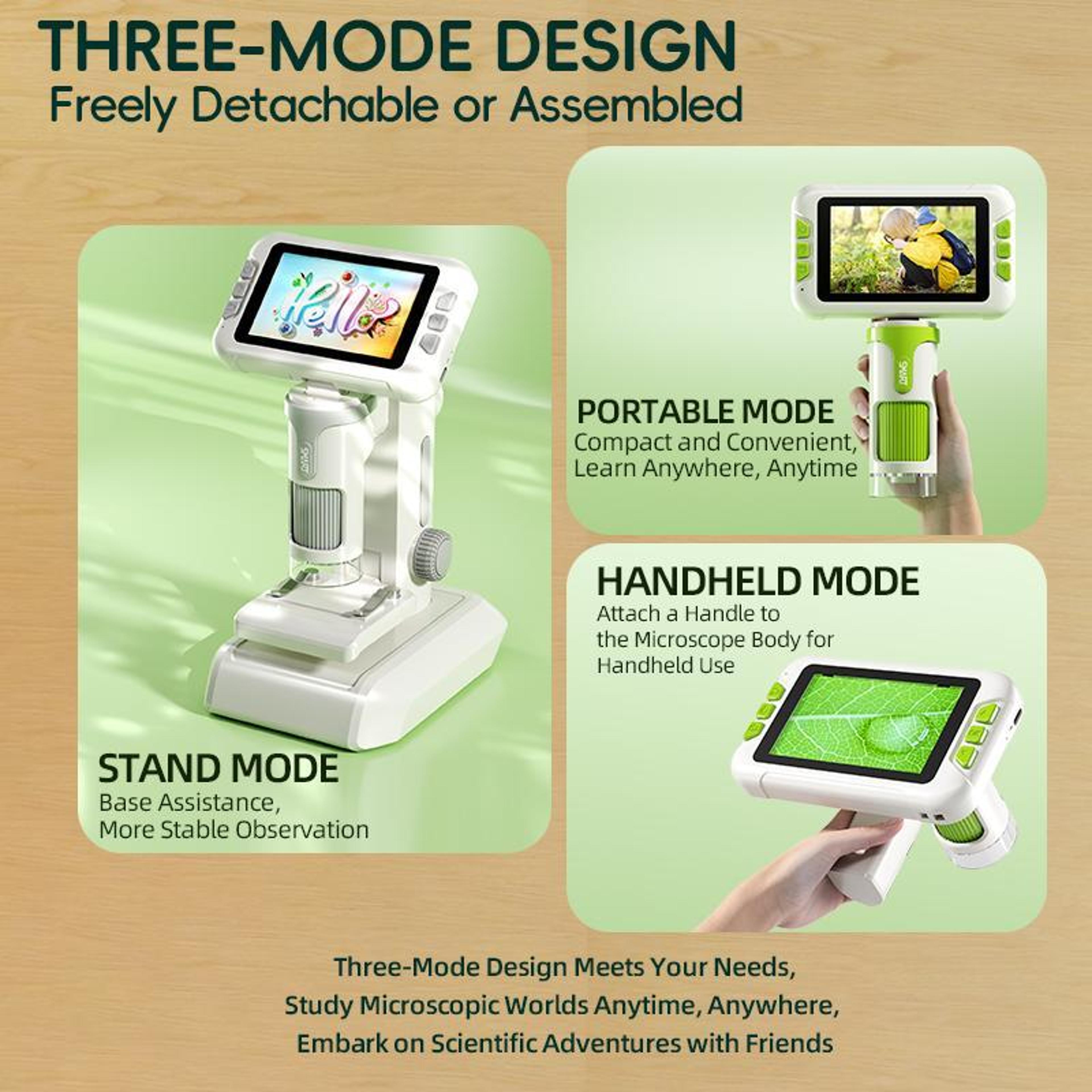 Kids Digital Microscope With 4Inch HD Screen 3