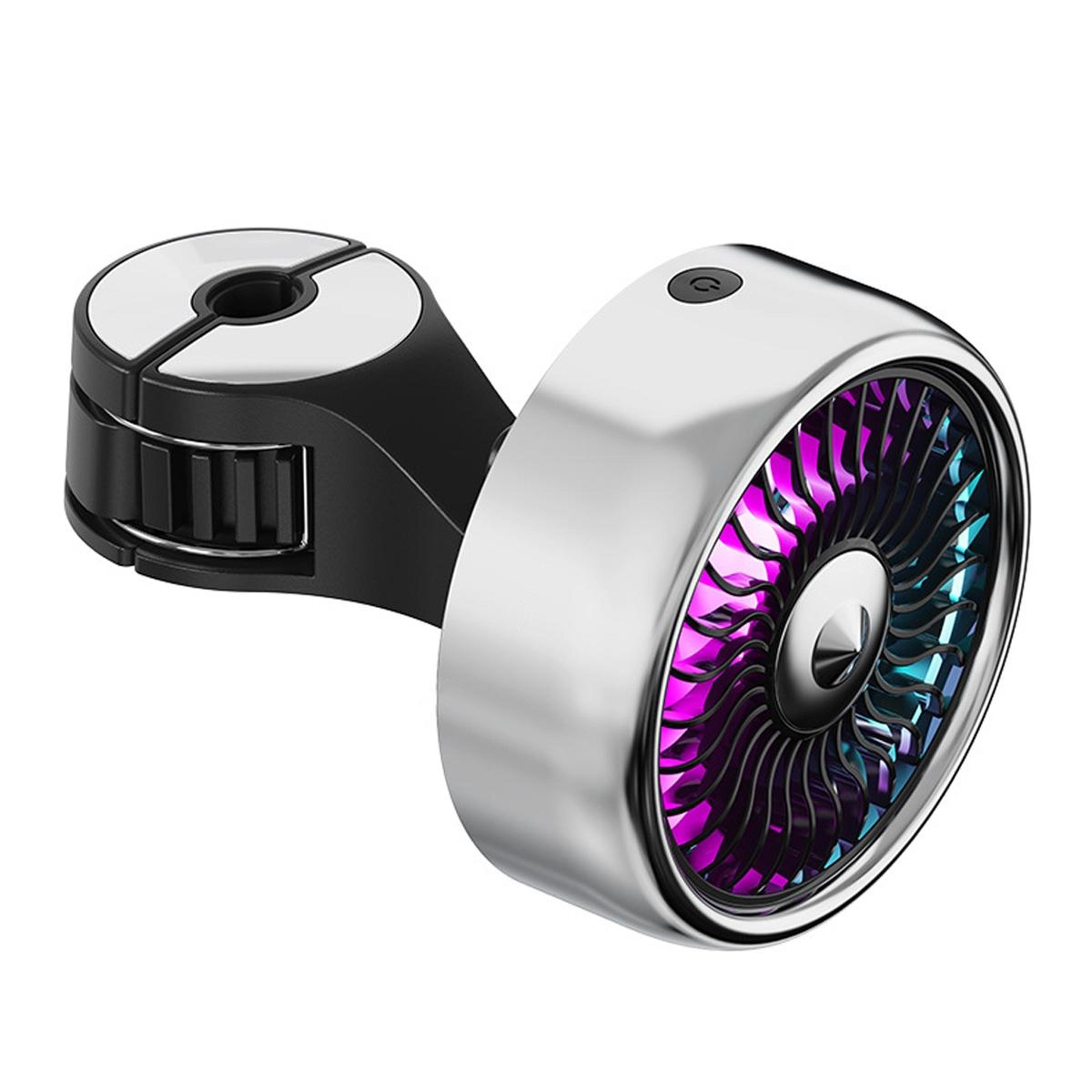 USB ClipOn Car Headrest Fan With RGB Lights And 3 Adjustable Speeds 9