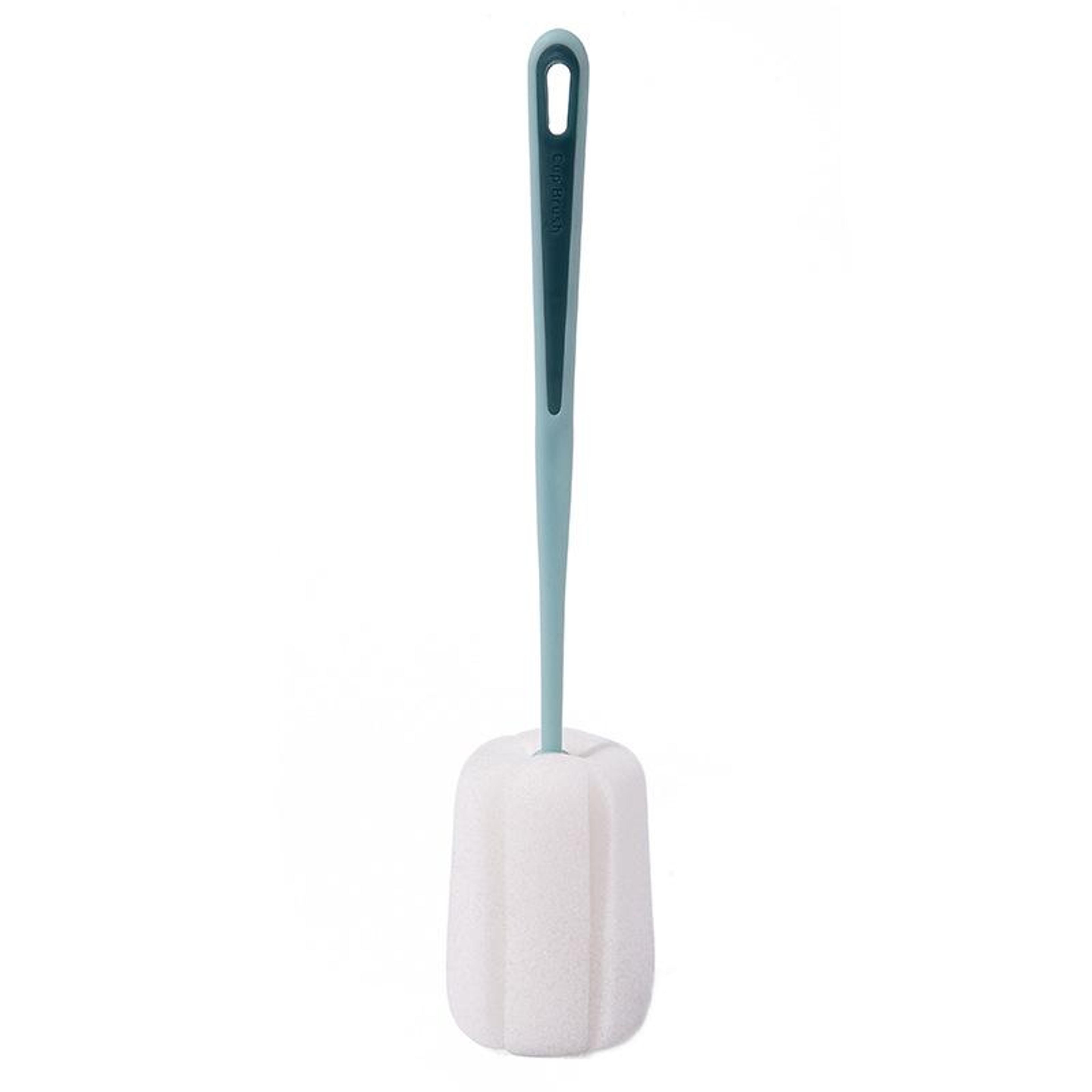 long handle baby bottle and cup cleaning brush with 6-leaf sponge head
