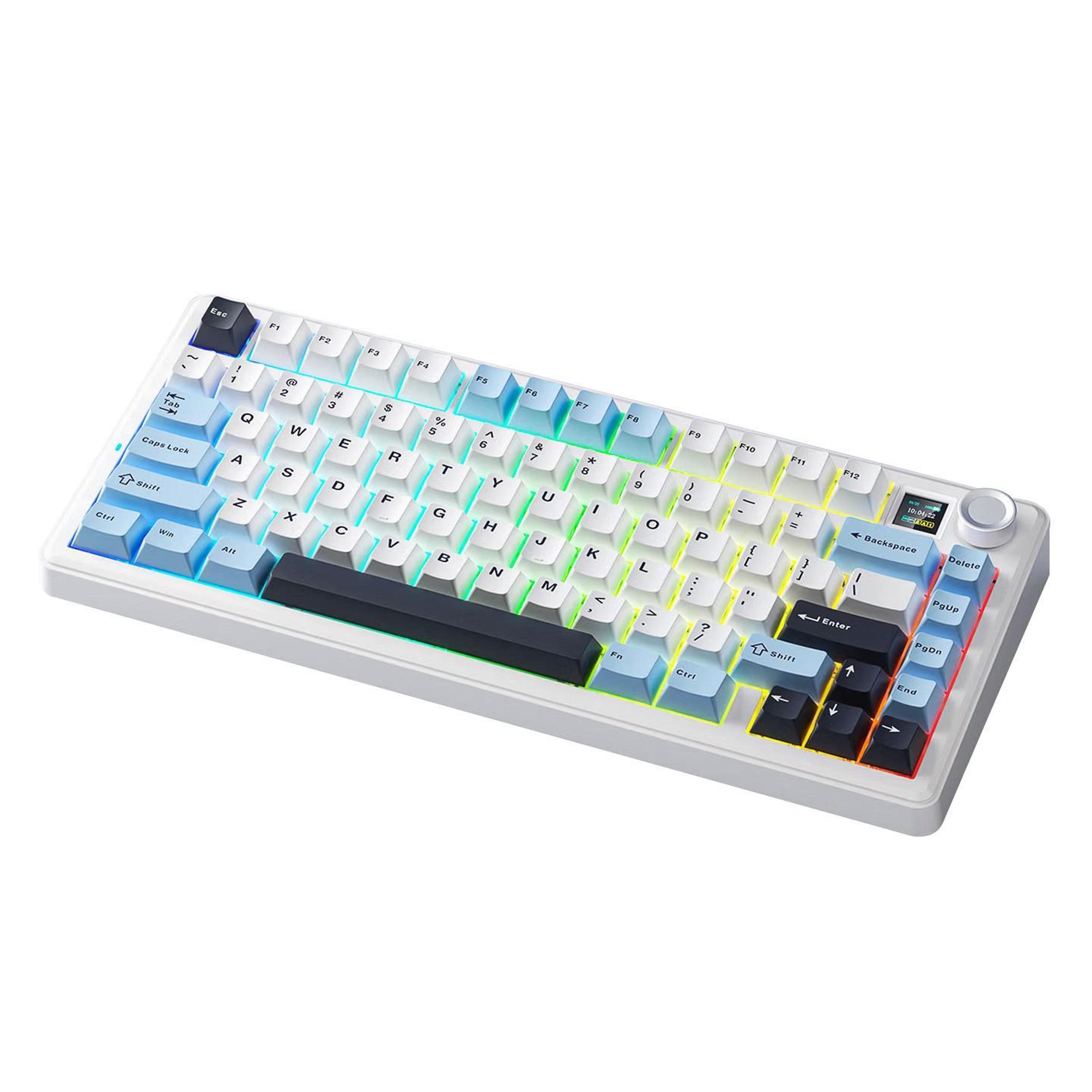 80-key rgb mechanical keyboard with tri-mode connectivity and smart display