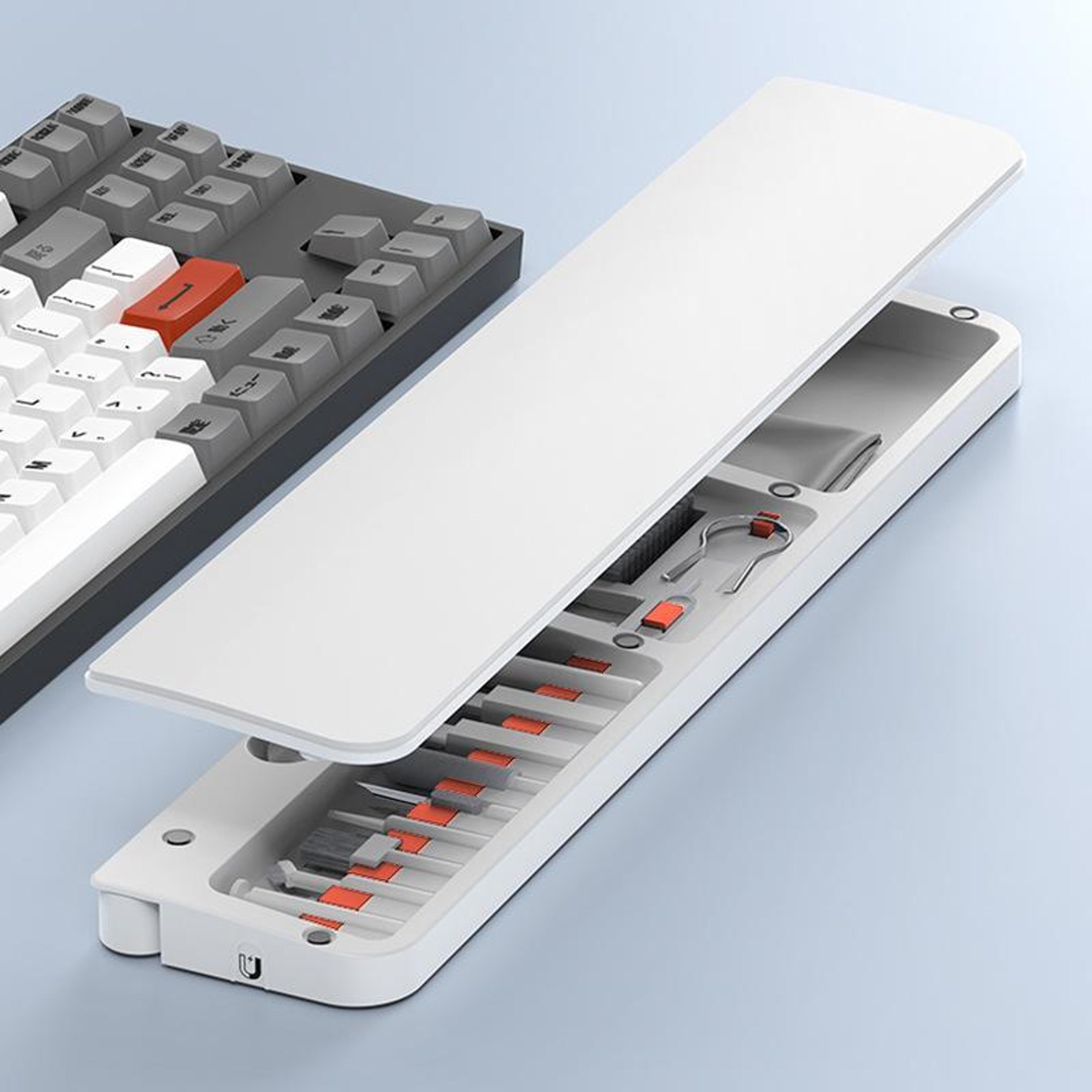 22-in-1 keyboard cleaning kit with wrist rest and magnetic storage case