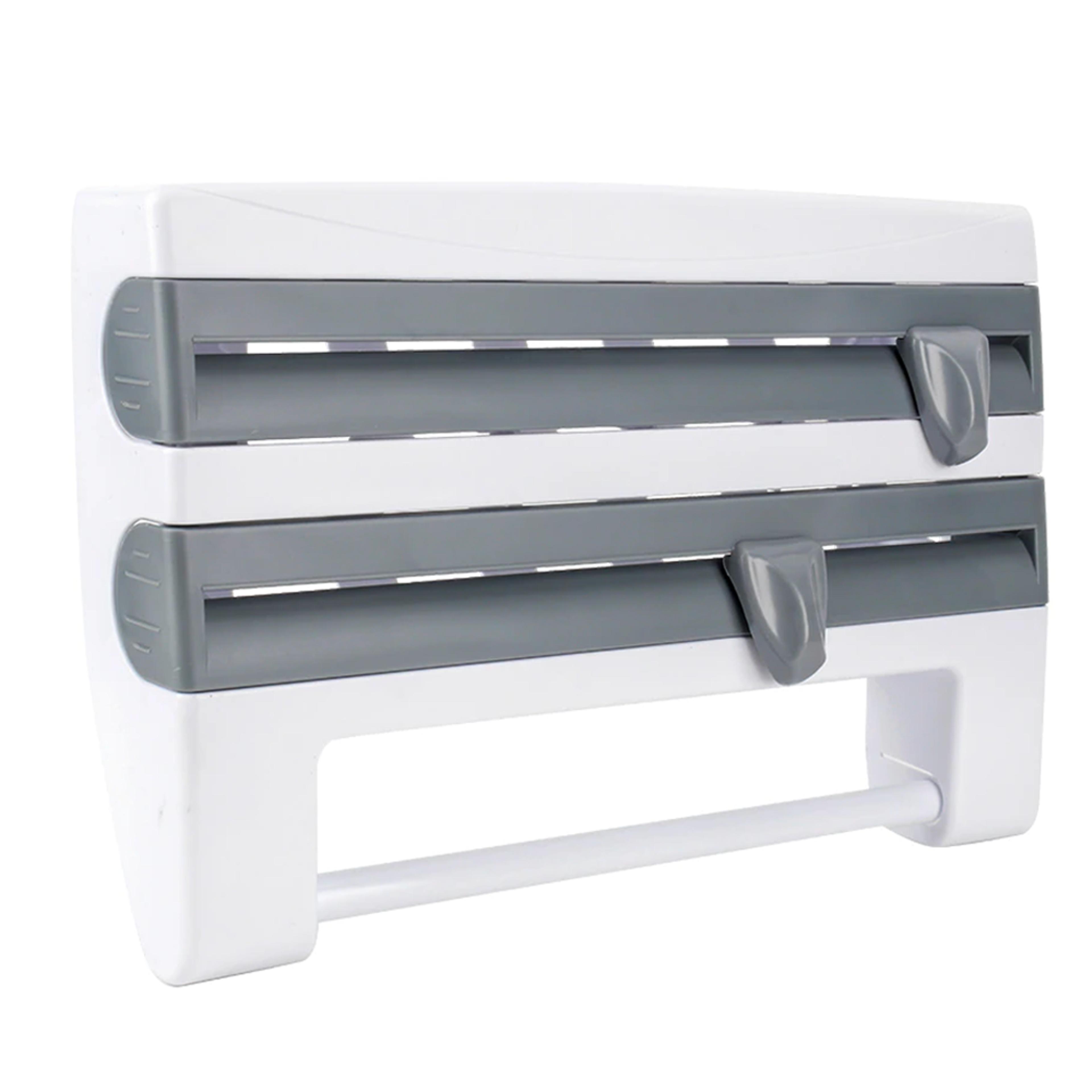 4-in-1 Wall Mount Multi Roll Holder & Rack 4