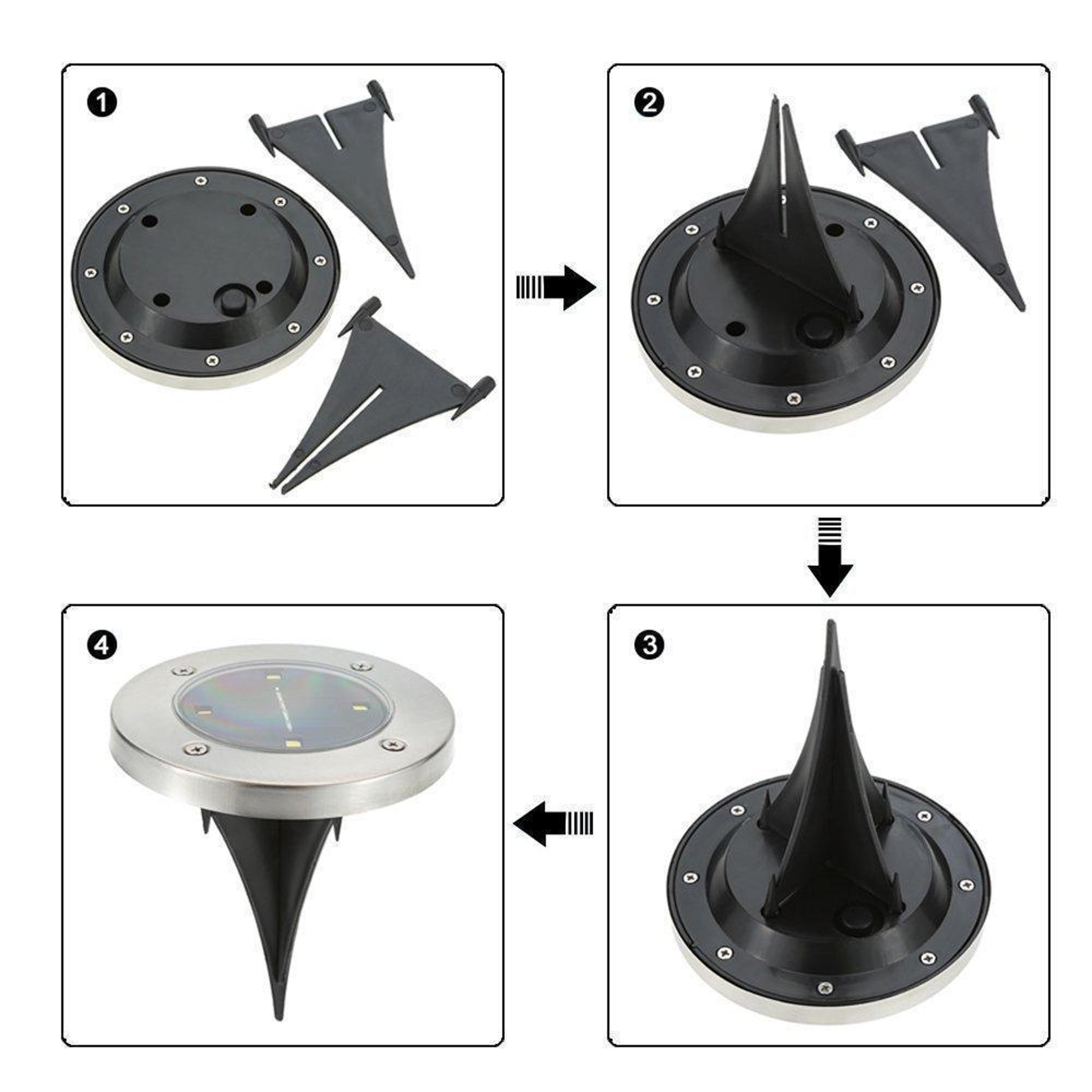 LED Solar Powered InGround Lights  Solar Pathway Lights 6