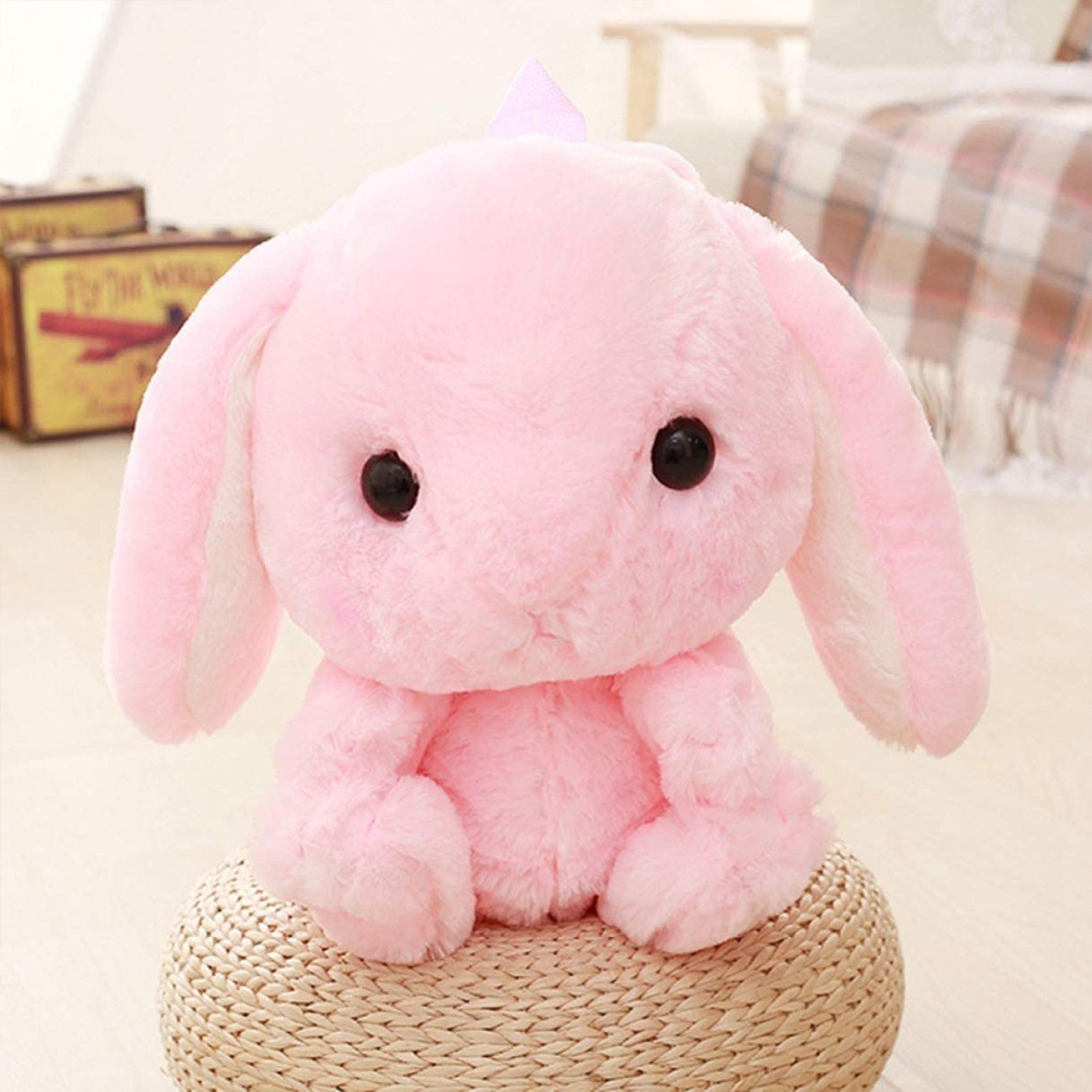 Plush Bunny Backpack pink