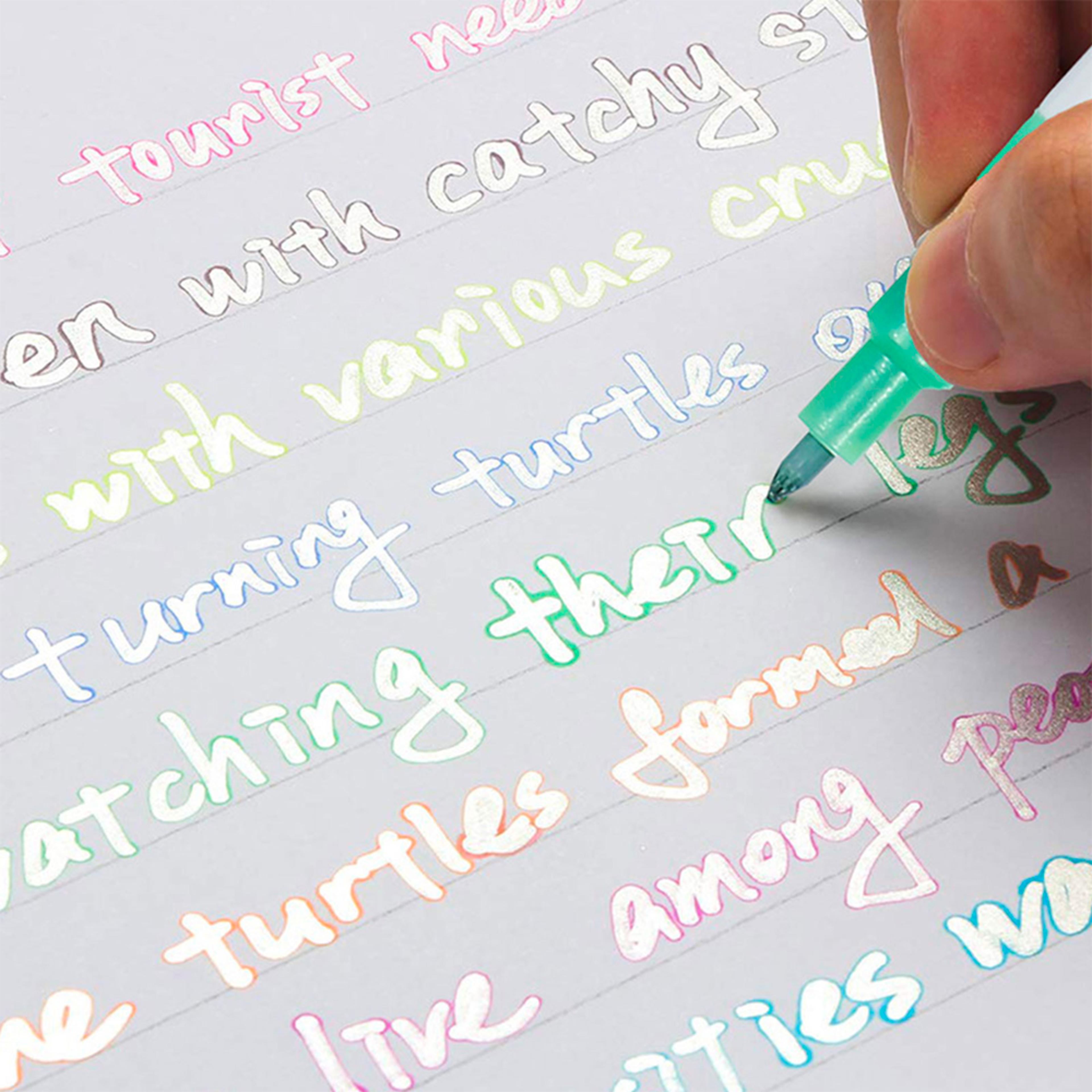 silver marker with color outline