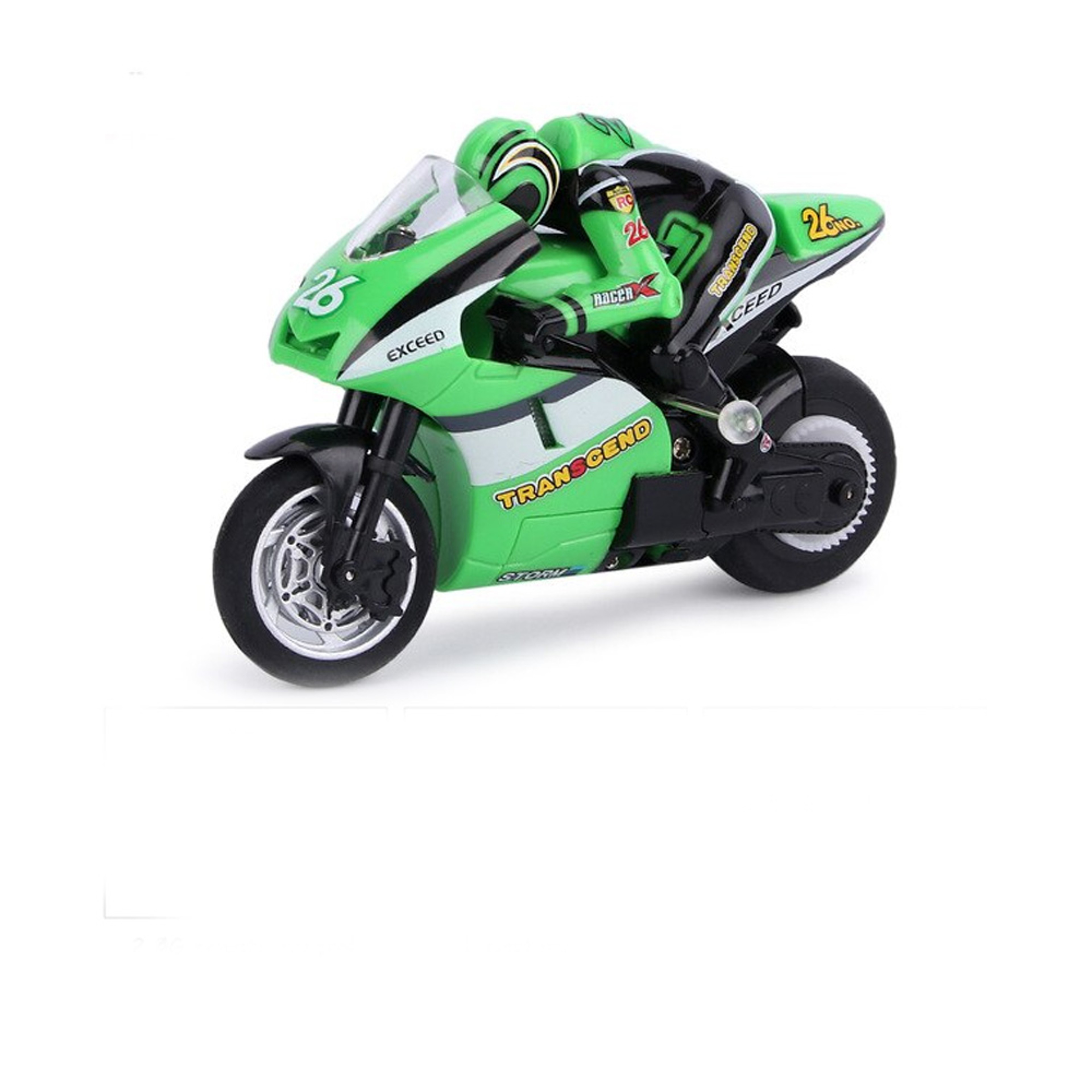 Remote control motorcycle with advanced suspension