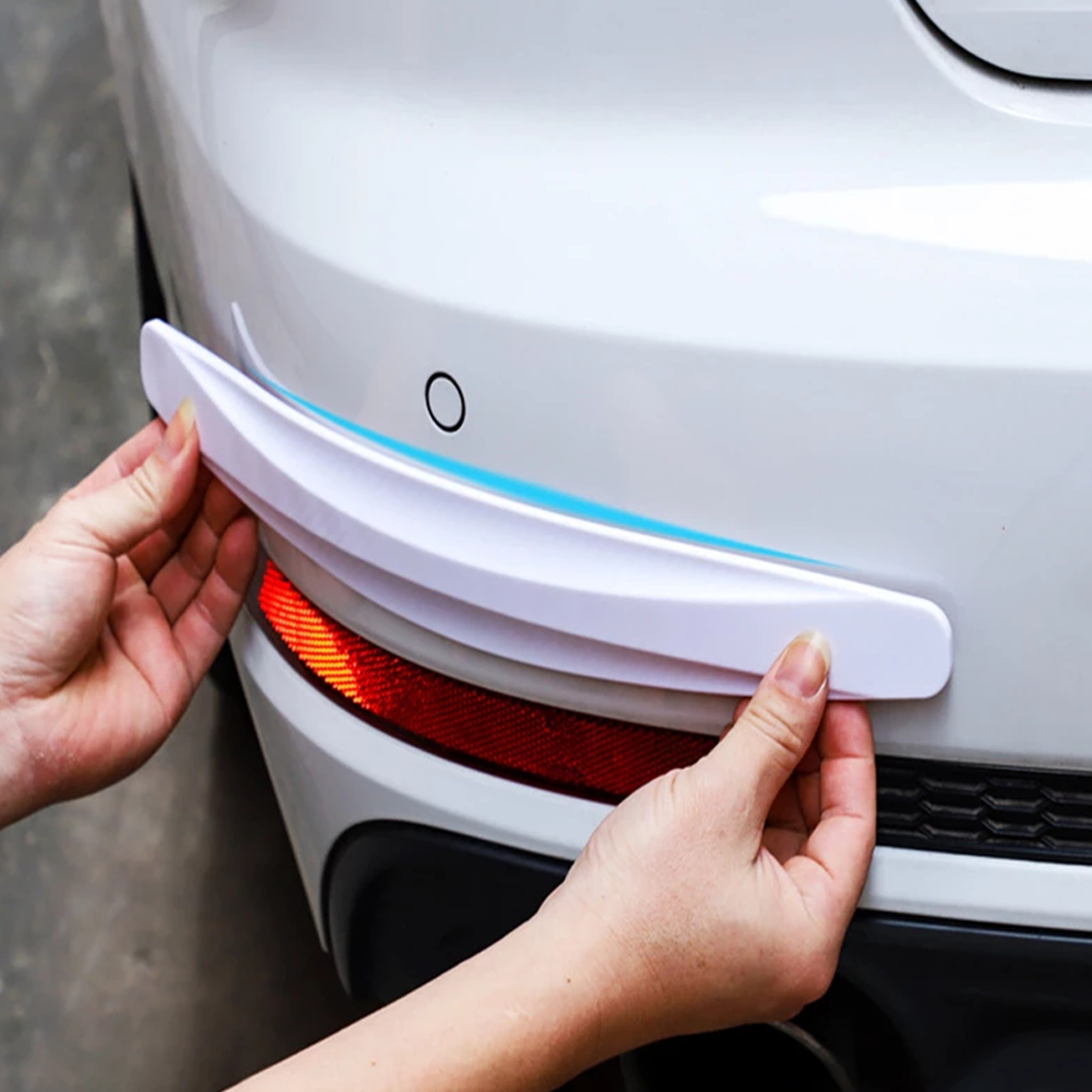 2 Pc Adhesive Bumper Protector Strip For Front & Rear Bumpers1
