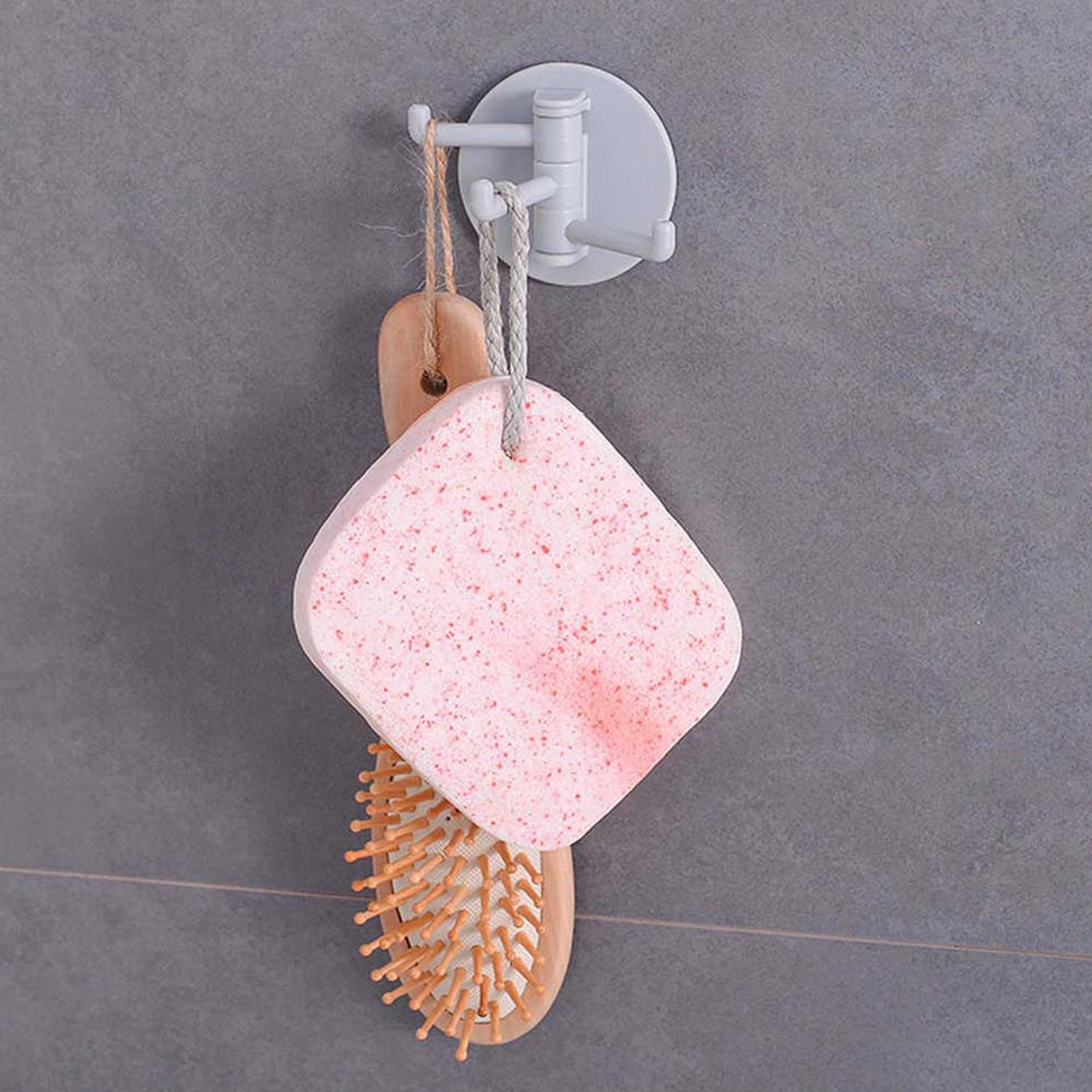 3 Branch Rotating Adhesive Wall Hook 2