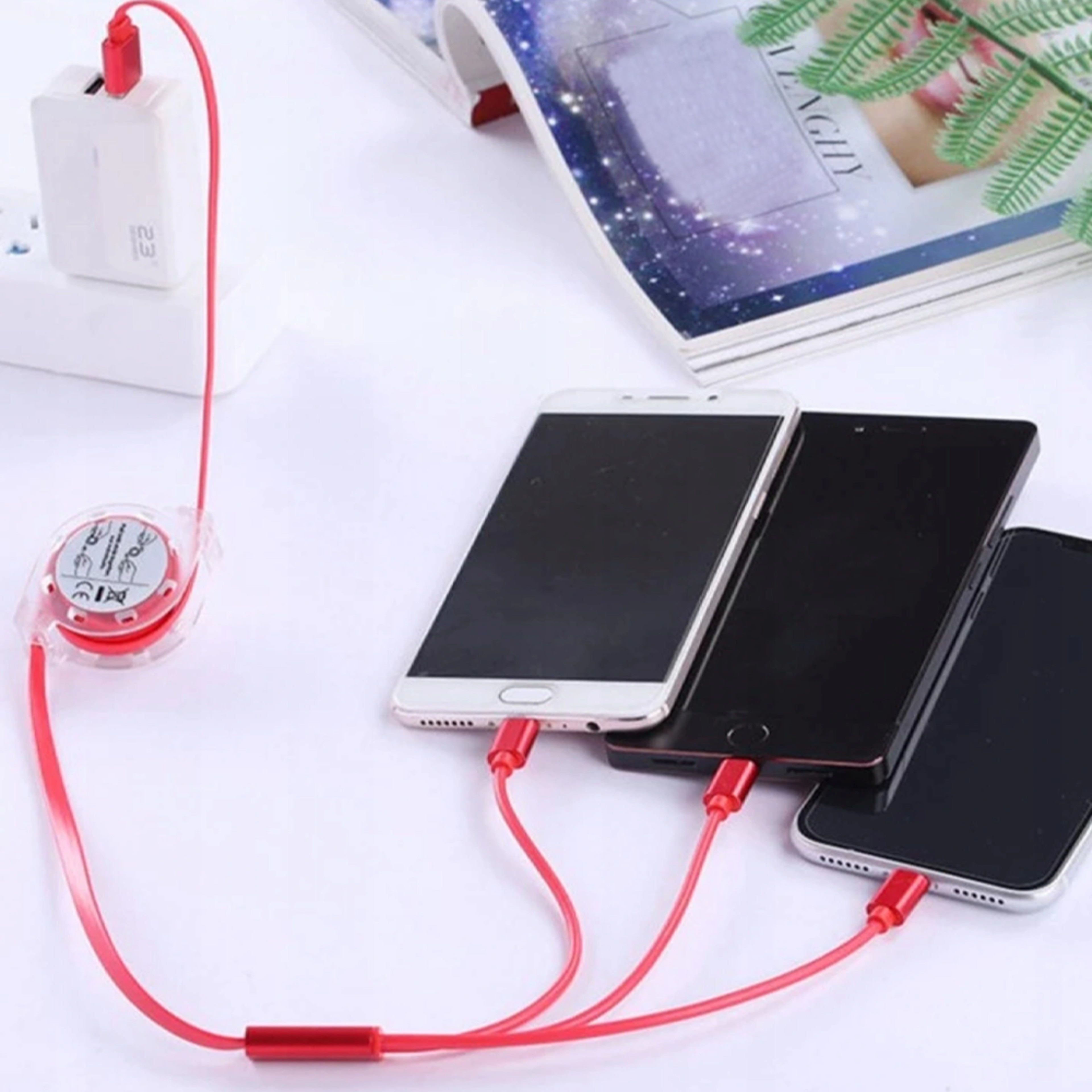 3in1 Retracting USB Cable Data Charger 4