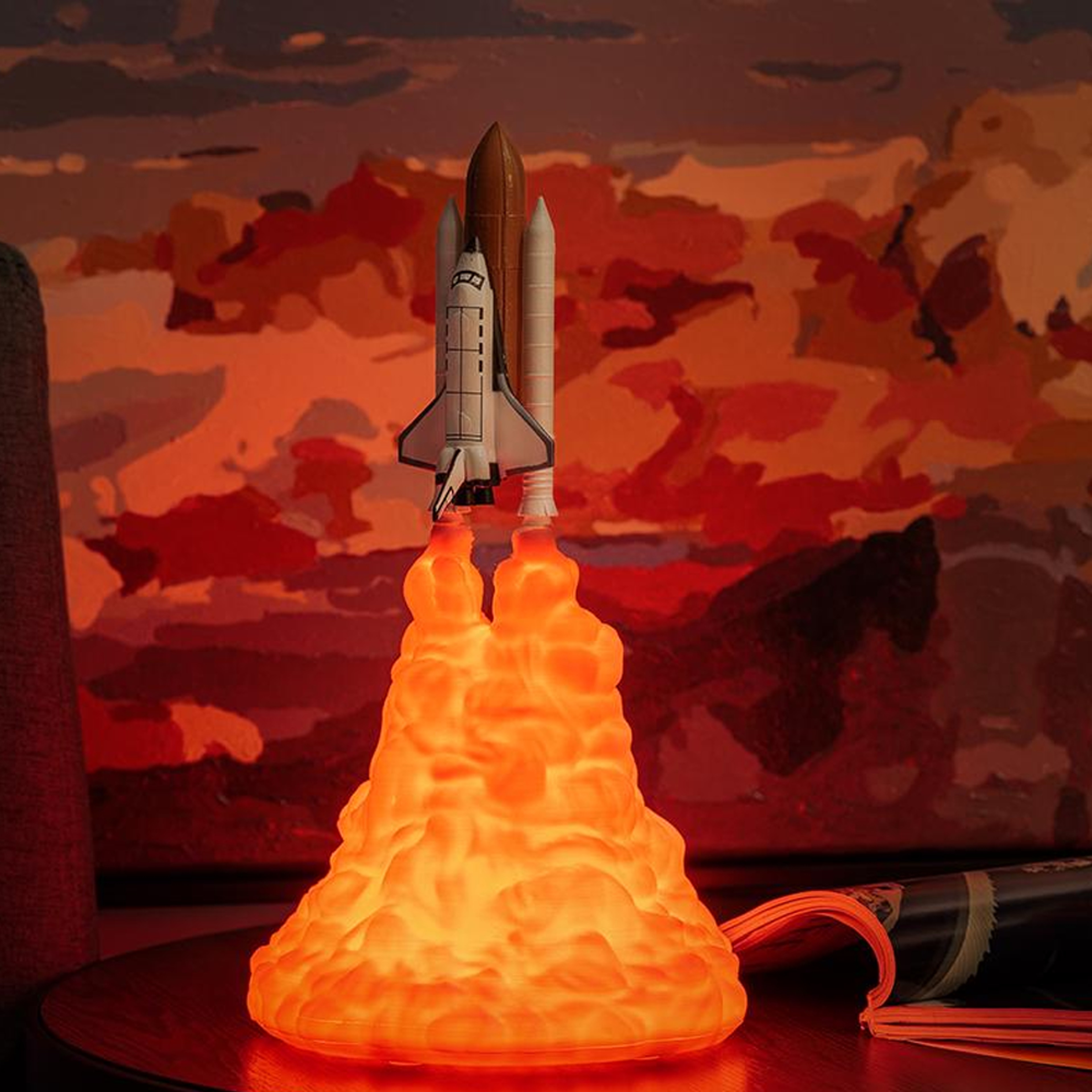 3D Space Shuttle Lamp Light For Night Décor 2