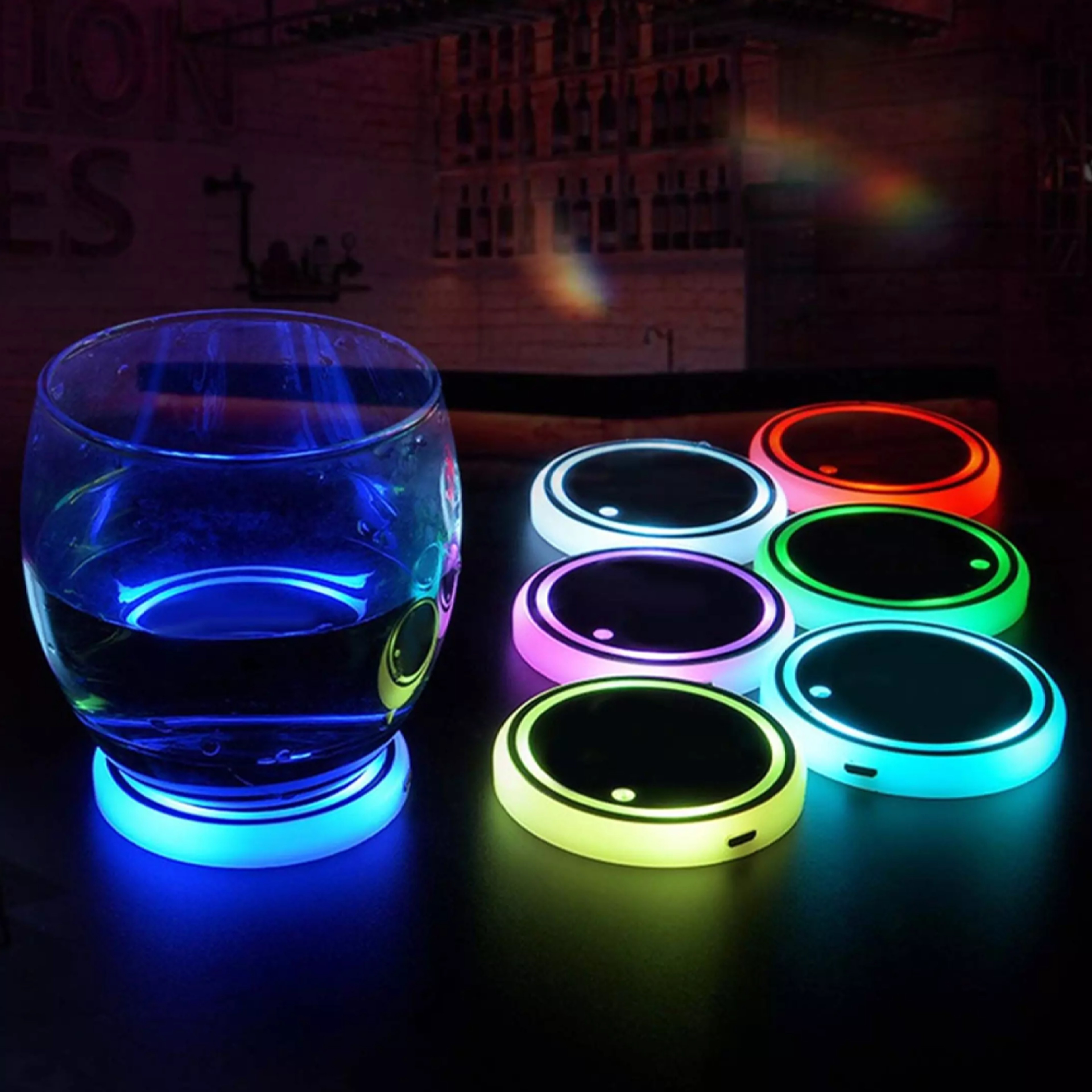 Car LED Cup Holder Coasters 6