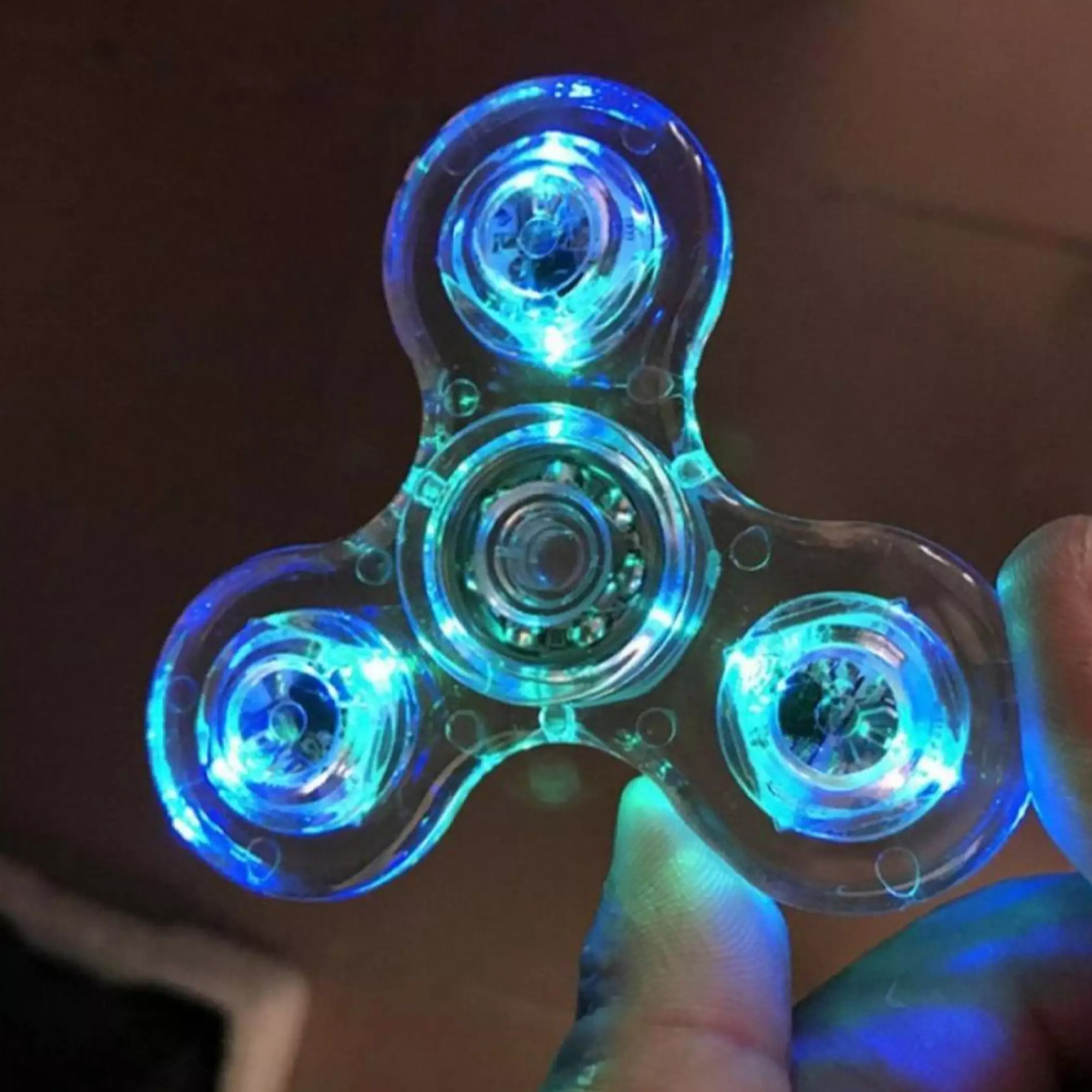 Fidget spinner with lights