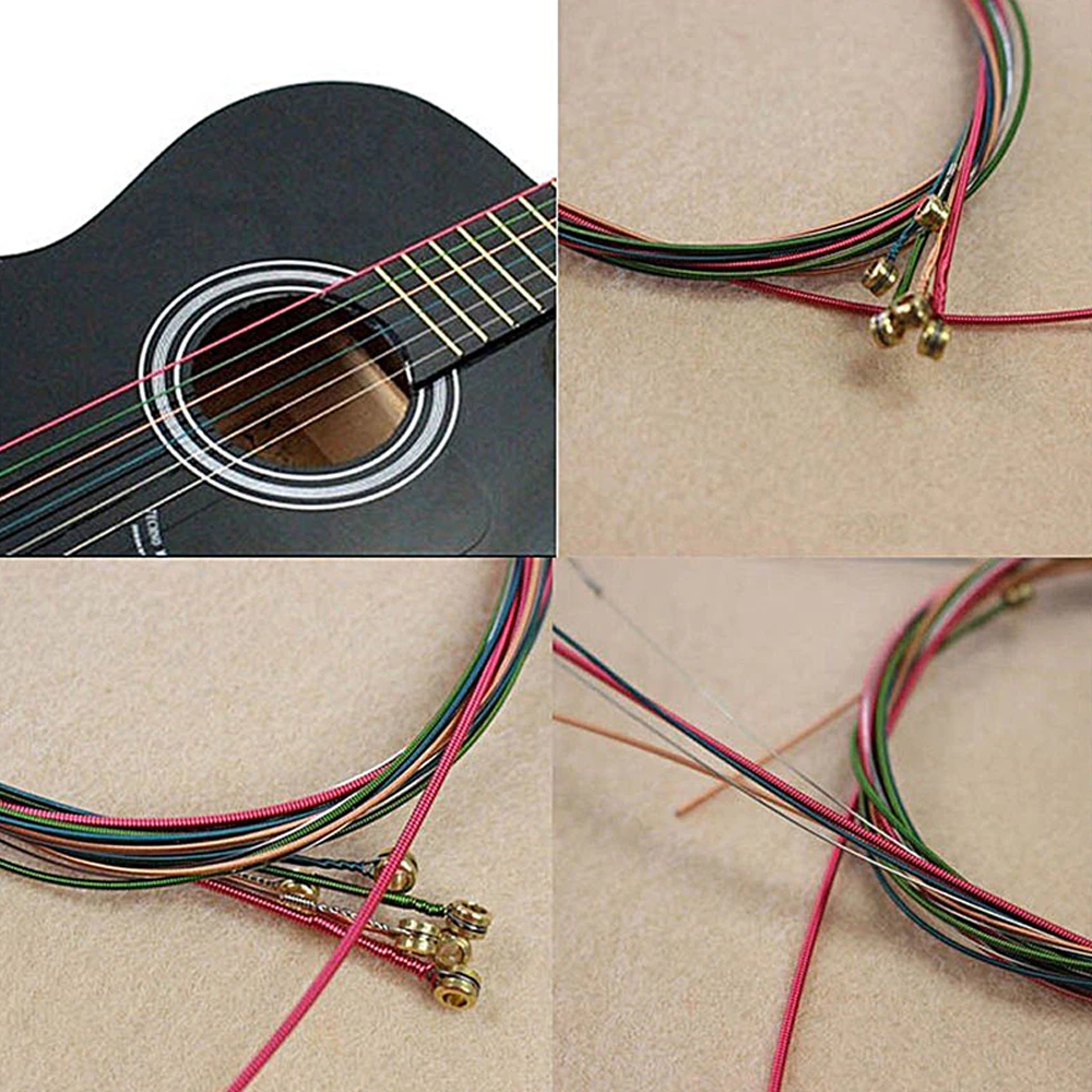 Multicolored Acoustic Guitar Strings2