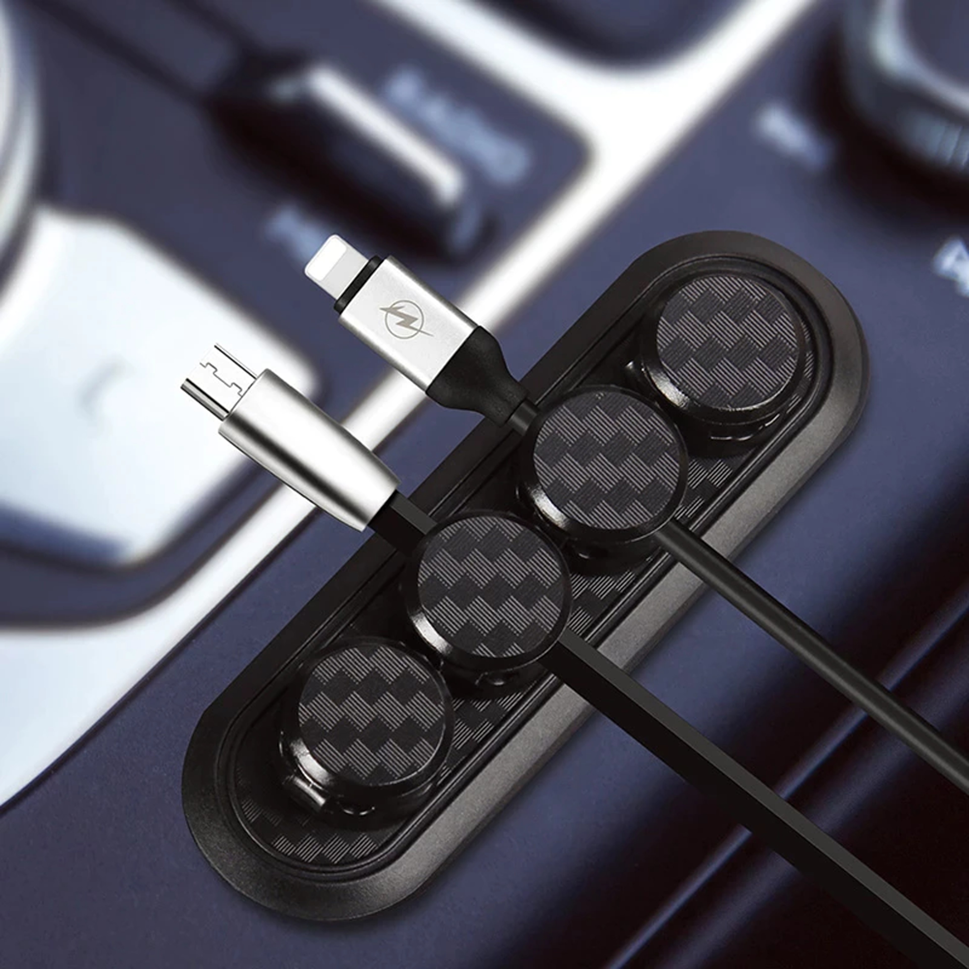 Small Adhesive Magnetic Cable Holder & Organizer1