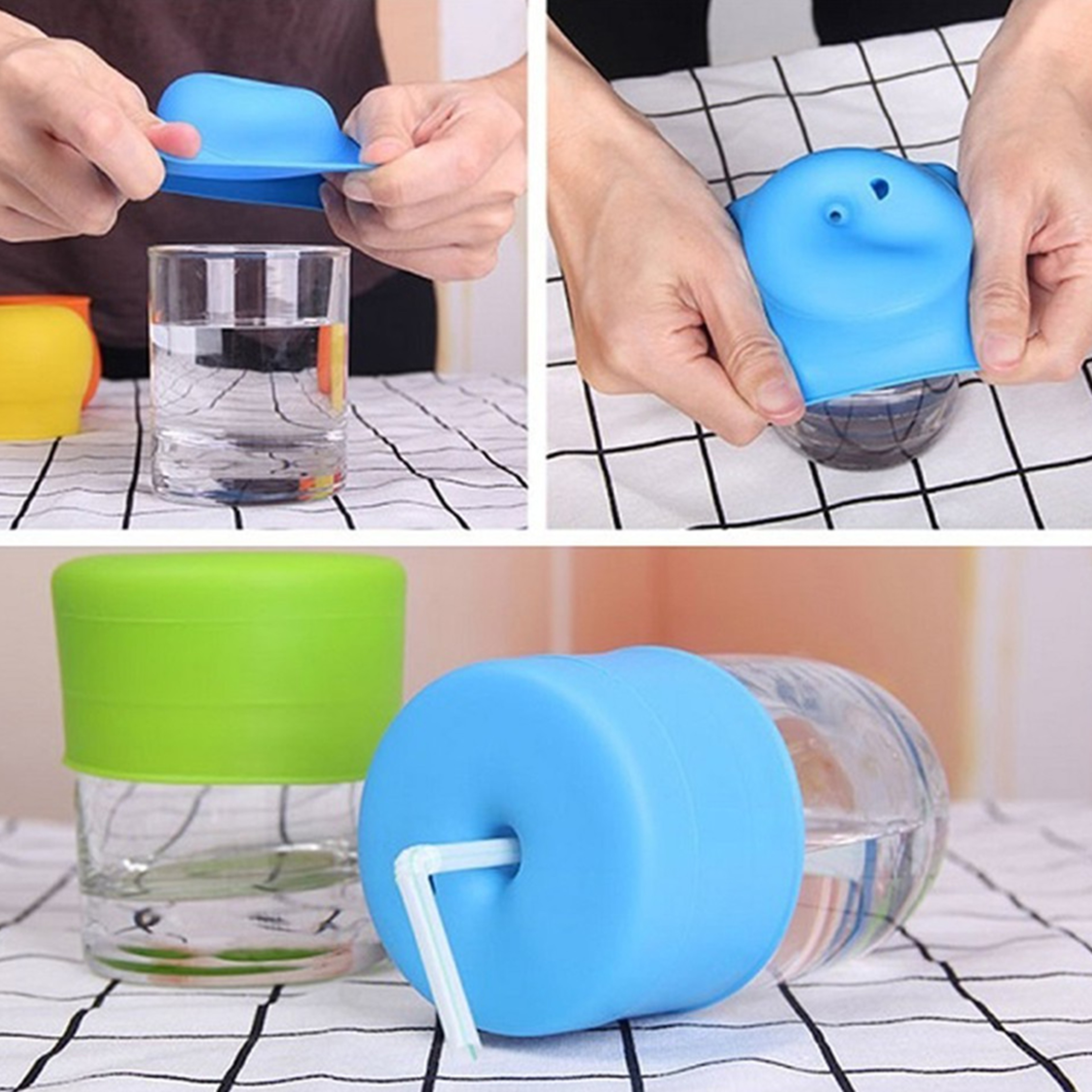 Spill-Proof Elephant Sippy Cup Lids 4