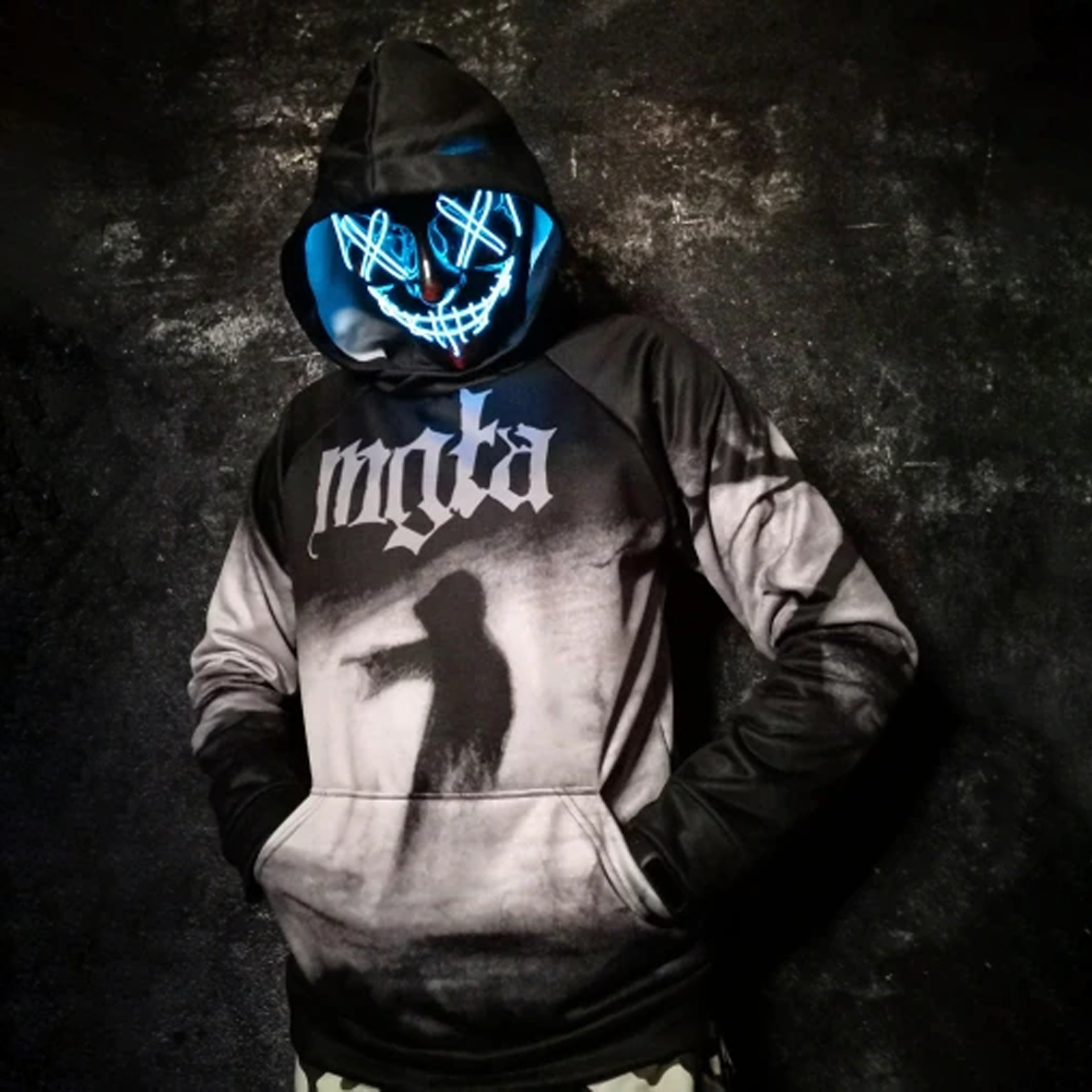 Spooky Light Up Anonymous Mask 3