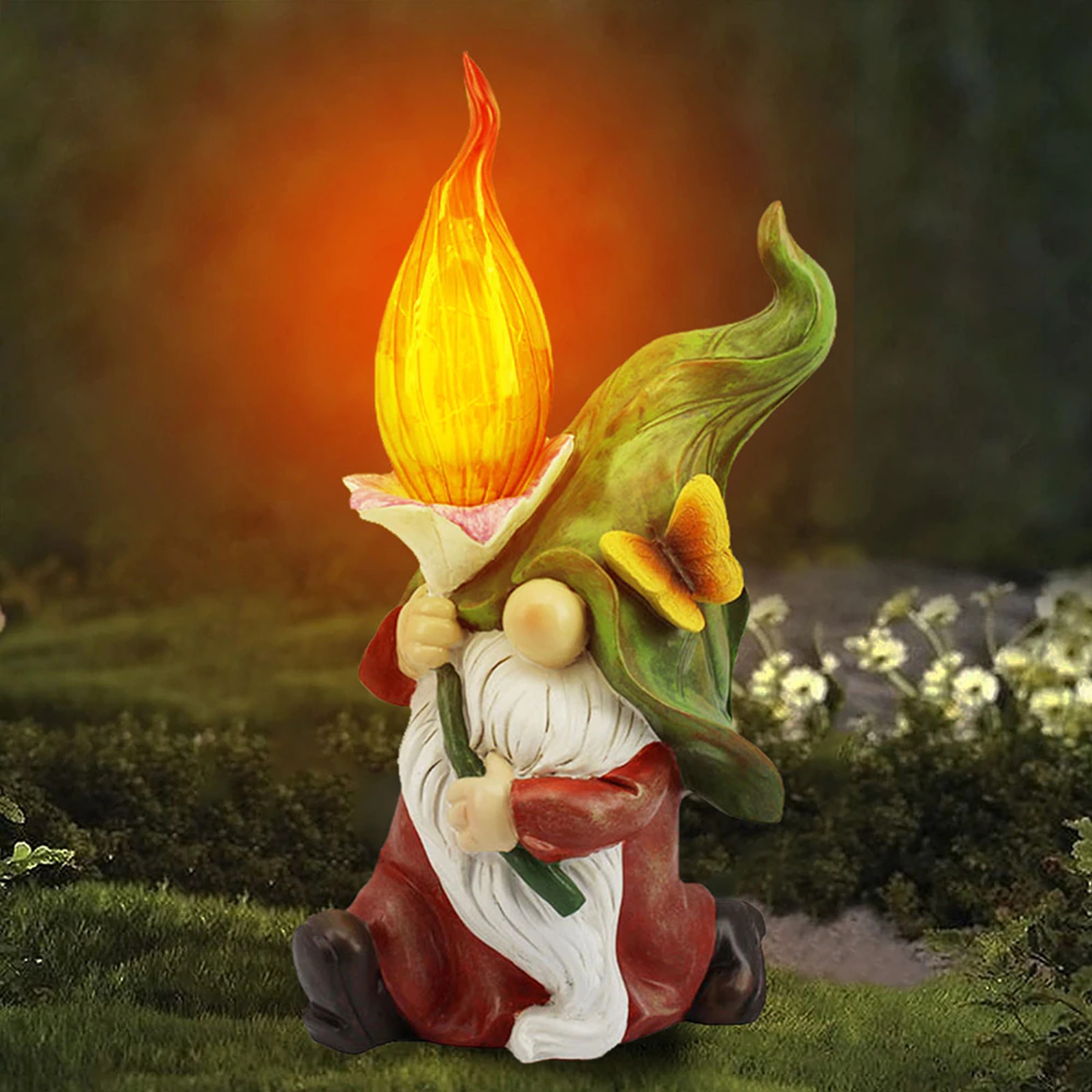 LED Solar Garden Gnome Statues 3png
