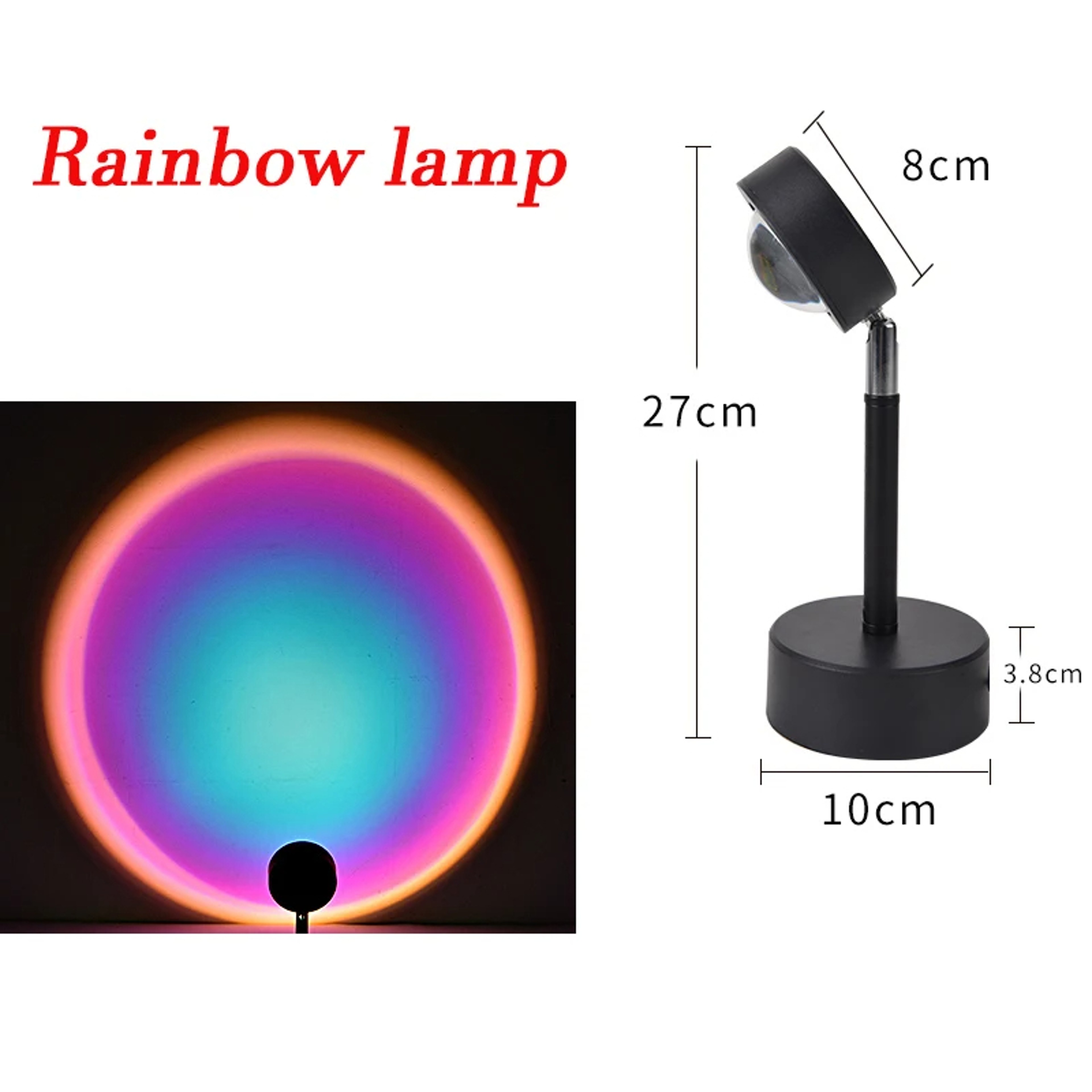 Relaxing Rainbow Sunset Red LED Projector Rainbow