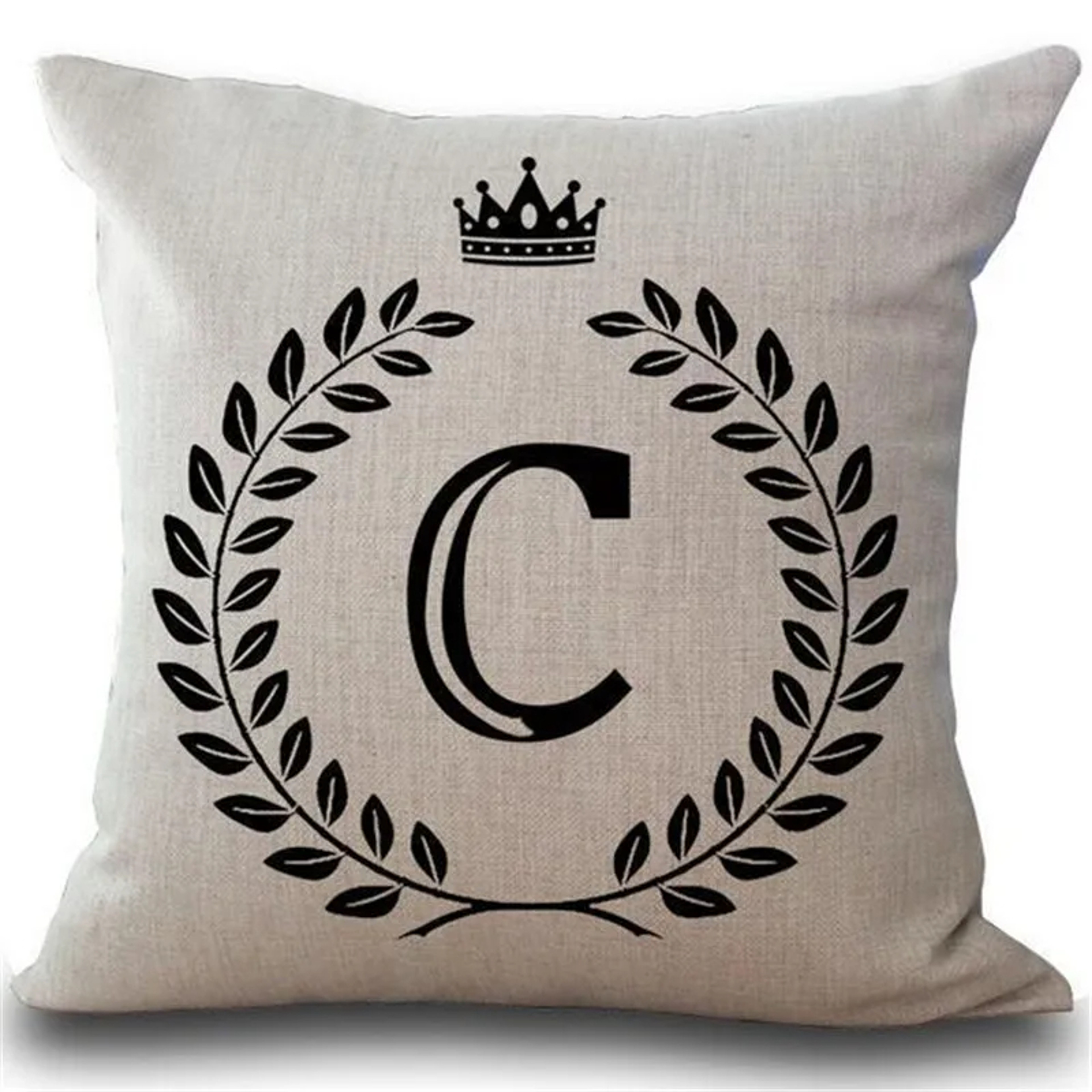 Personalized Alphabet Pillow Cover C