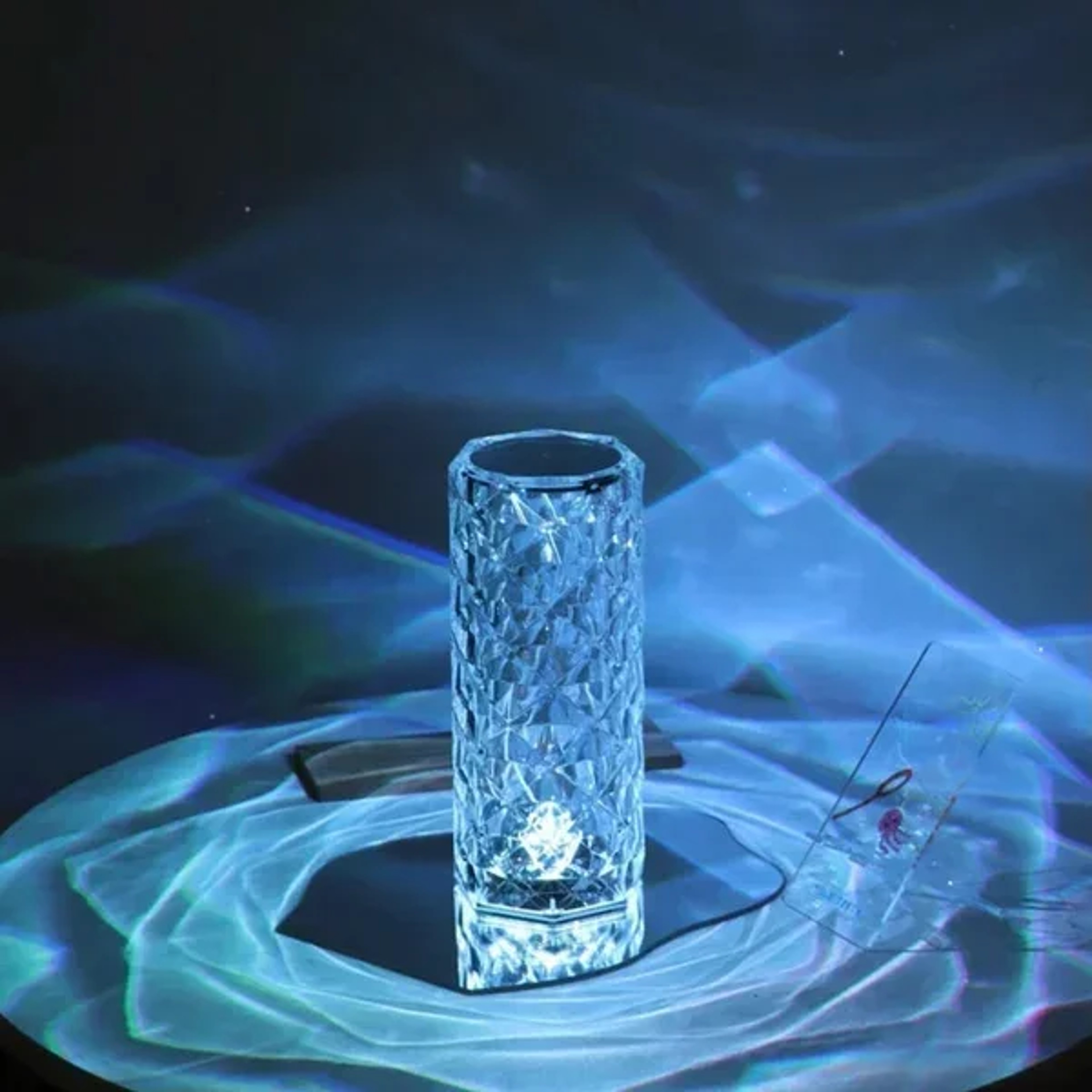 Romantic LED Rose Diamond Touch Lamp