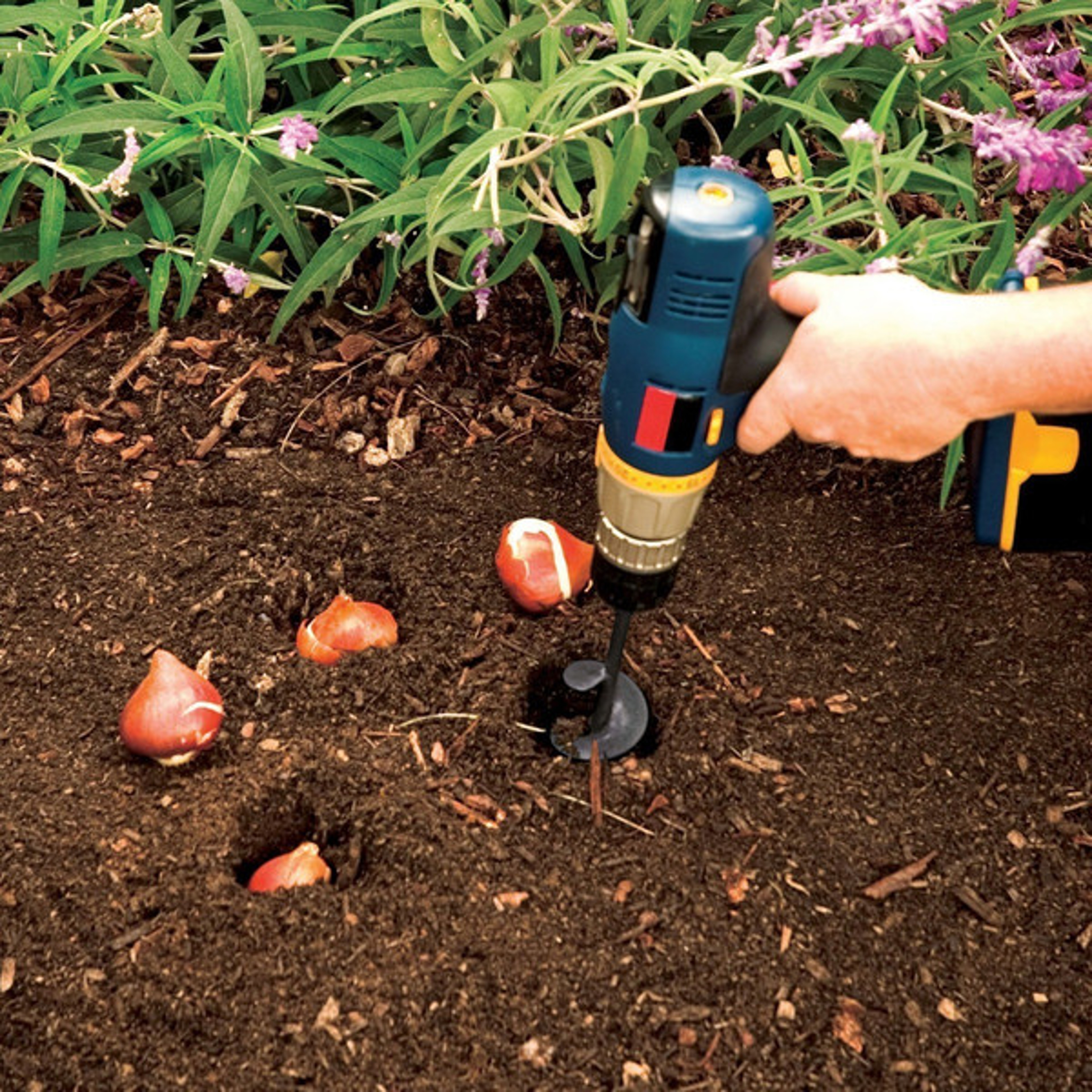Garden Spiral Hole Drill Planter - High Strength Steel, Fits Any 3/8" Drill, Hex Shank for Efficient Planting1