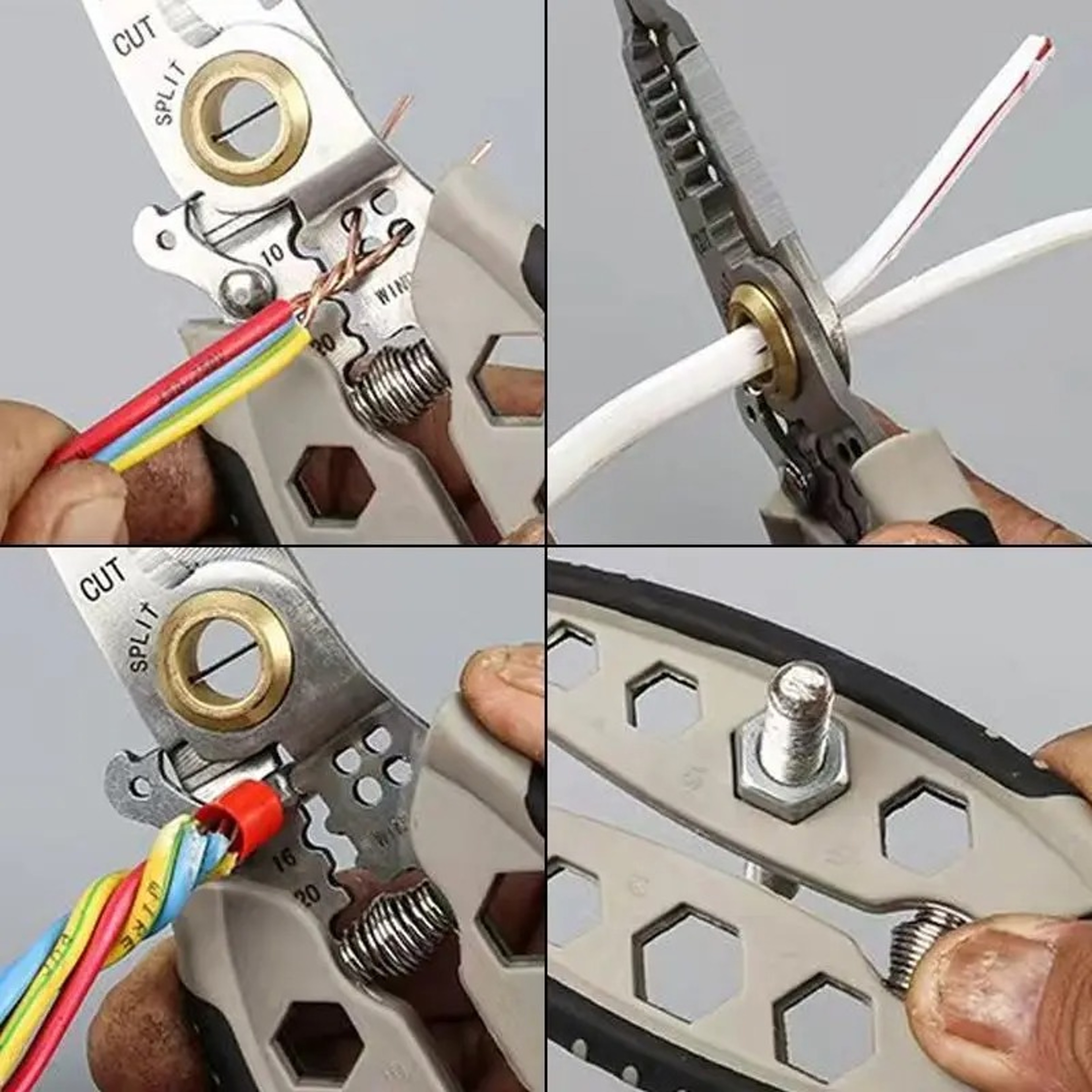 Premium 7Inch MultiFunctional Wire Stripping Pliers  Professional Electrician Tool For Cutting Crim 6