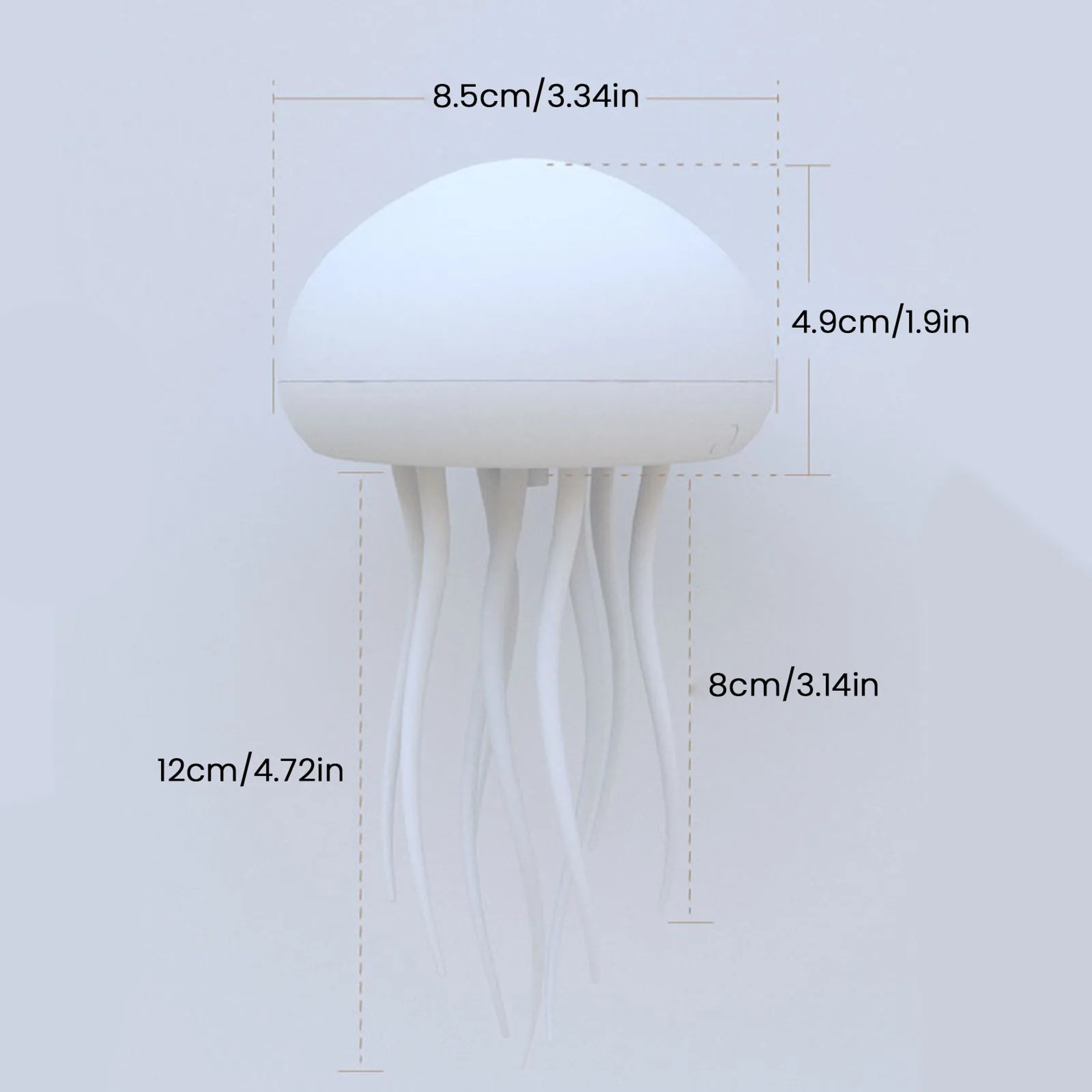 Elegant Rotating Jellyfish LED Lamp with Warm & Color Gradient Lights – view 8