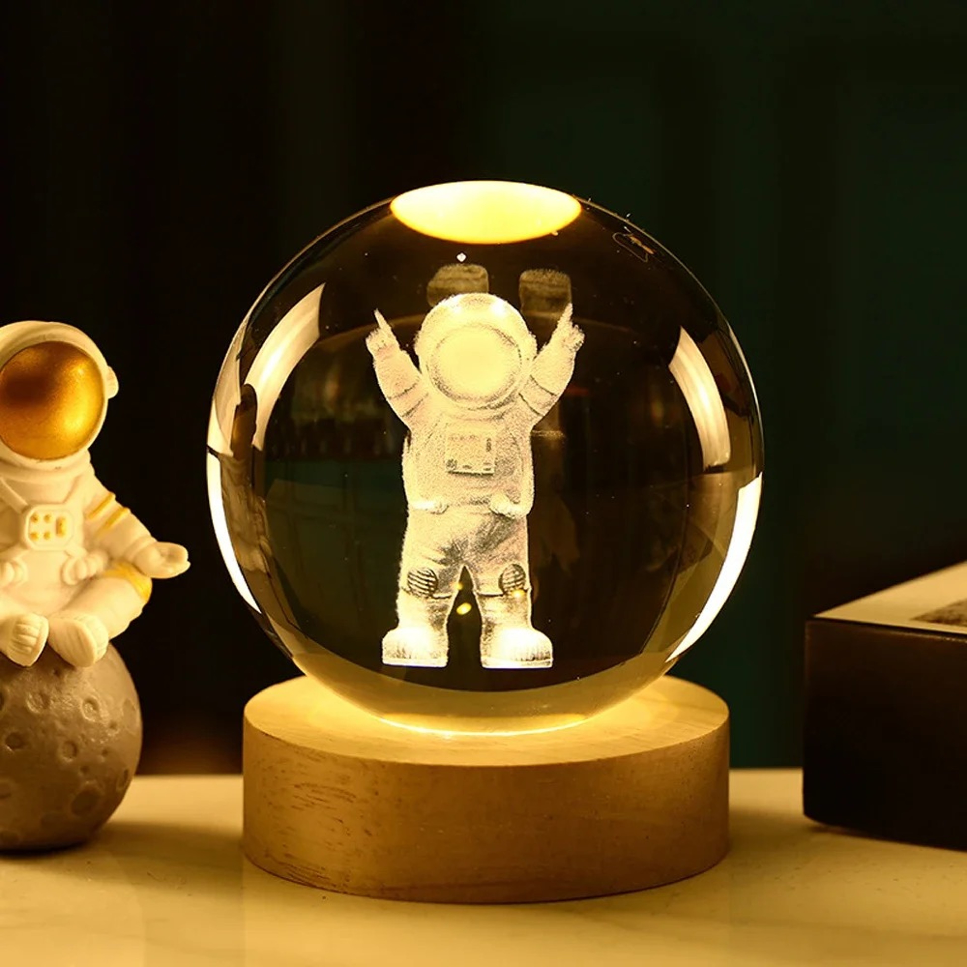 3D Crystal Ball Night Light  Stitch Pokemon Doraemon  Hello Kitty Laser Carved Planet  Perfect Birt