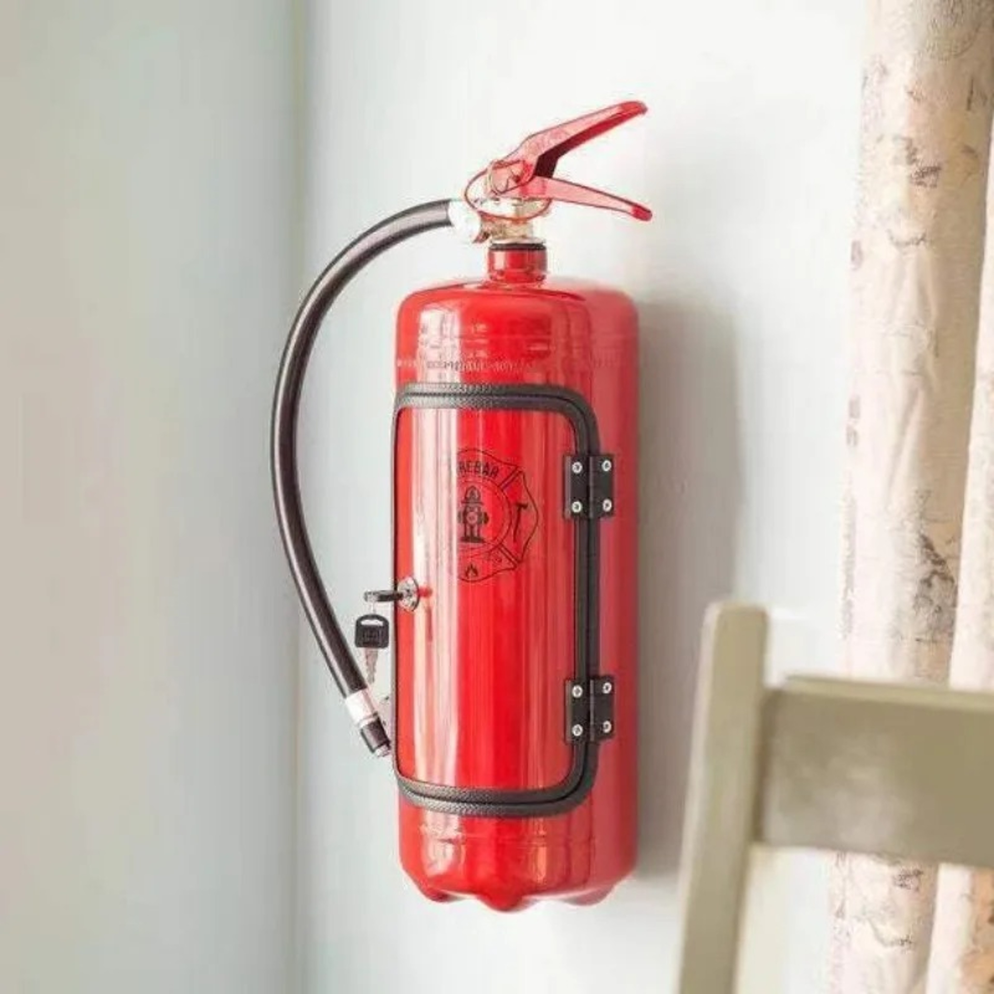 Fire Extinguisher Wine Holder for Home Bar