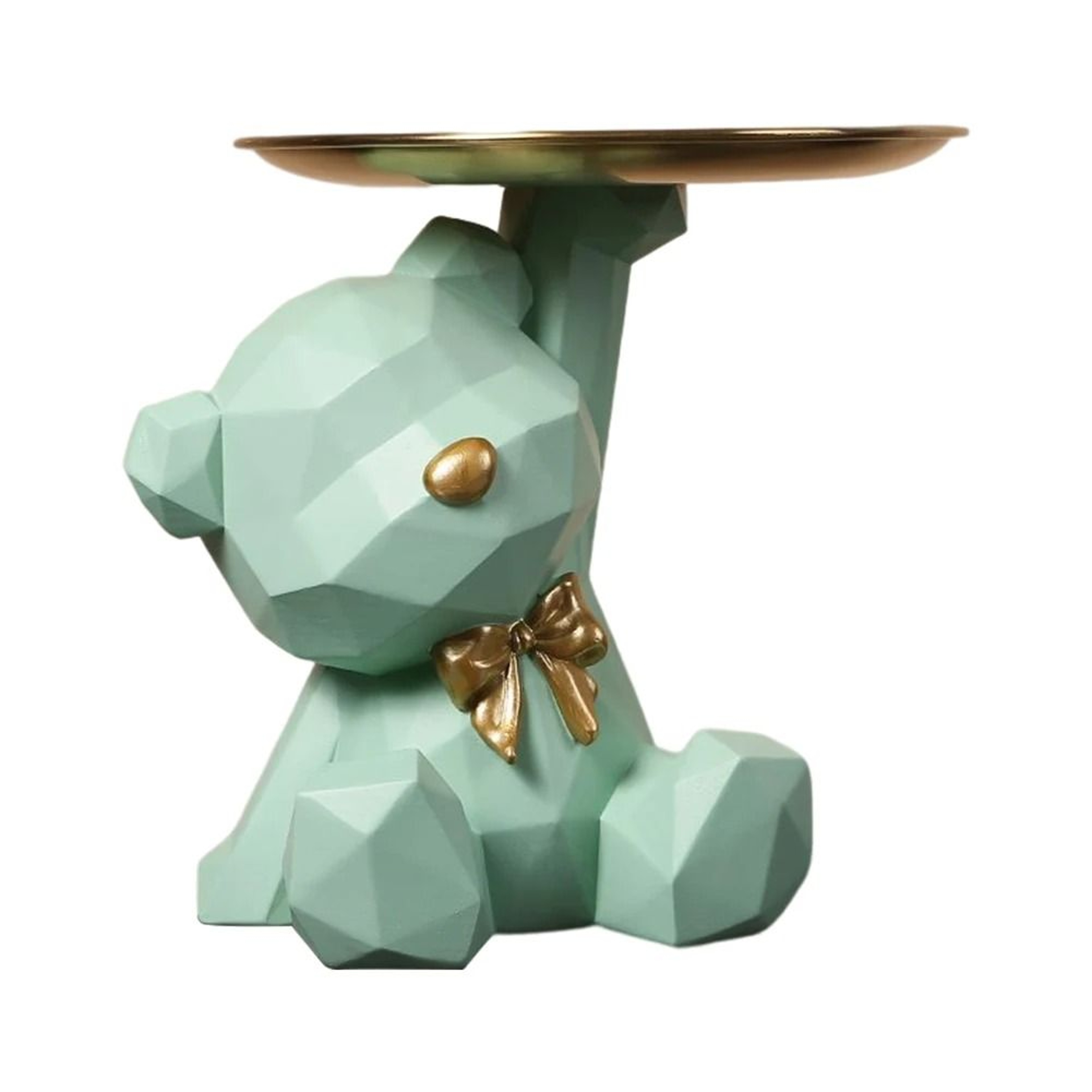 Geometric Resin Bear Decor Sculpture