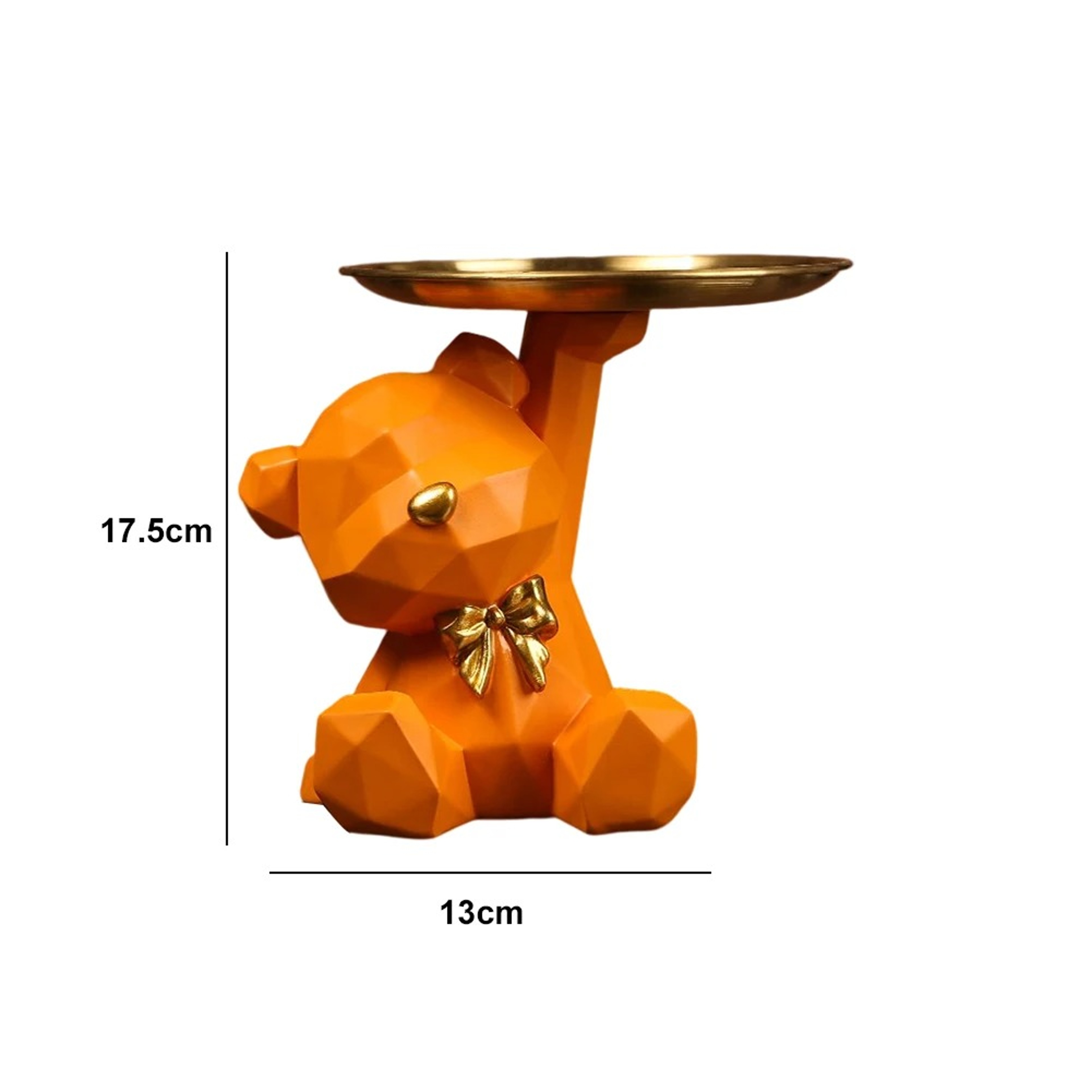 Geometric Bear Resin Key Holder - Stylish Home Decor Tray – view 10