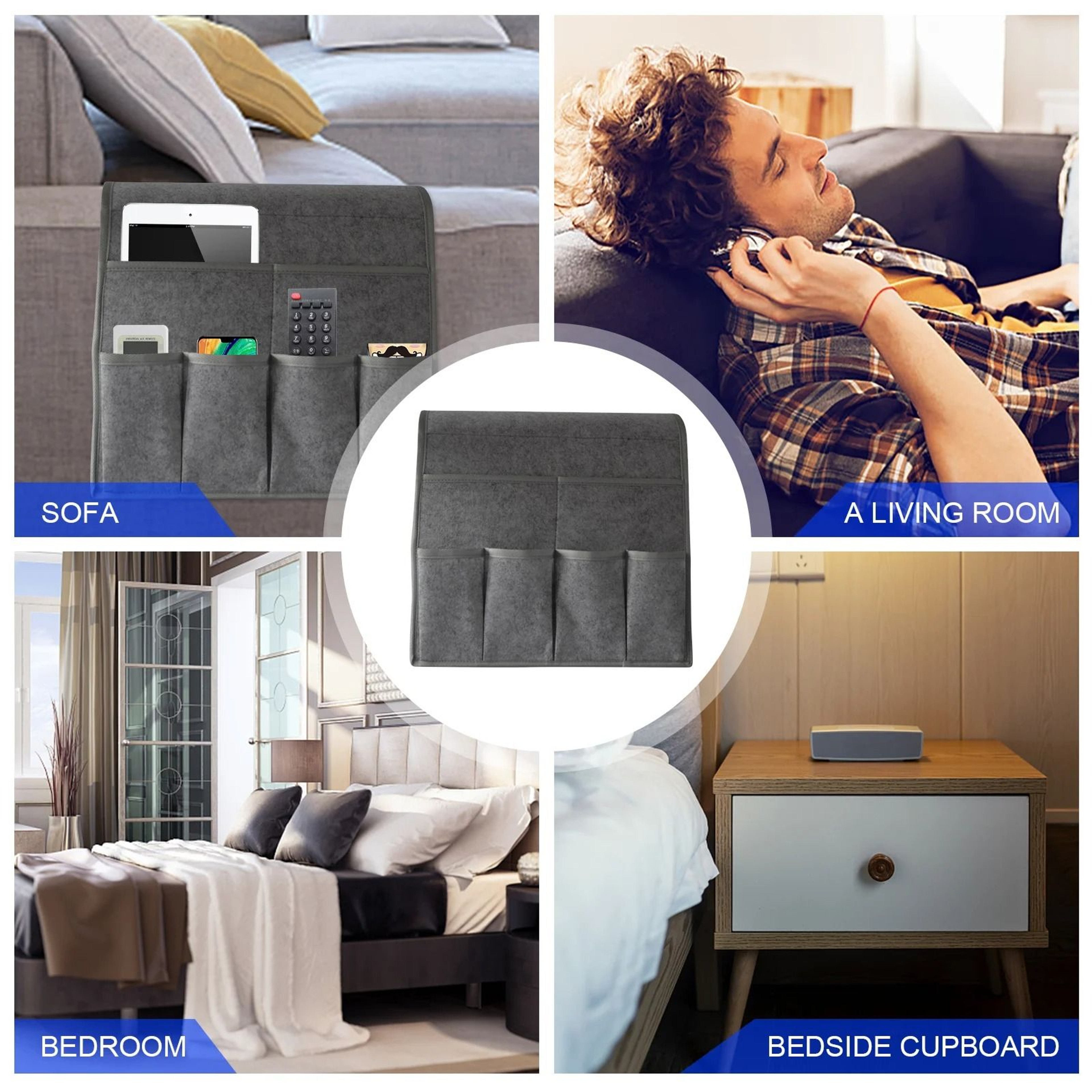Remote control holder for armchair