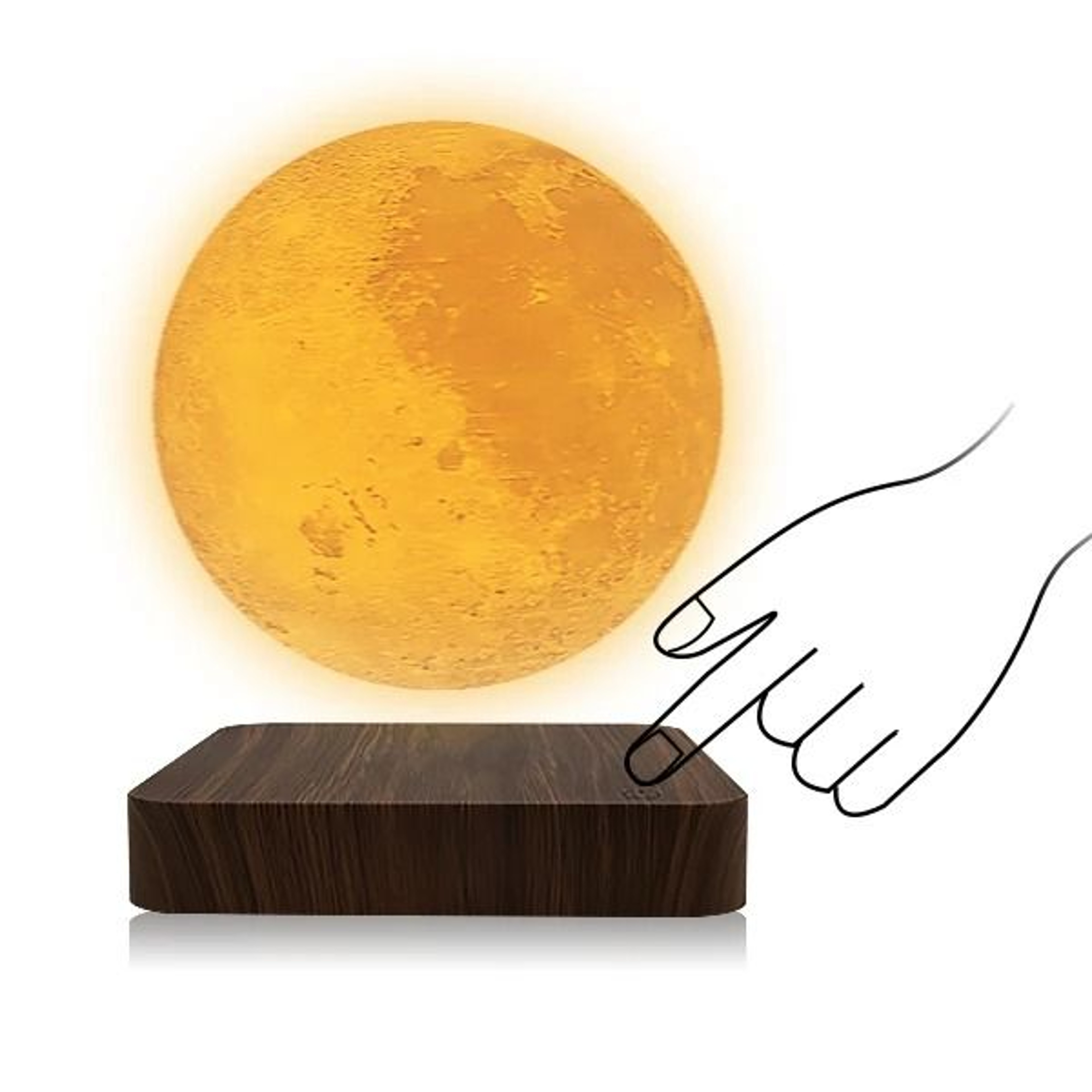 Magnetic Levitating Moon Lamp  Revolving  Floating 3D Lunar Light Unique Gifts Idea Perfect for