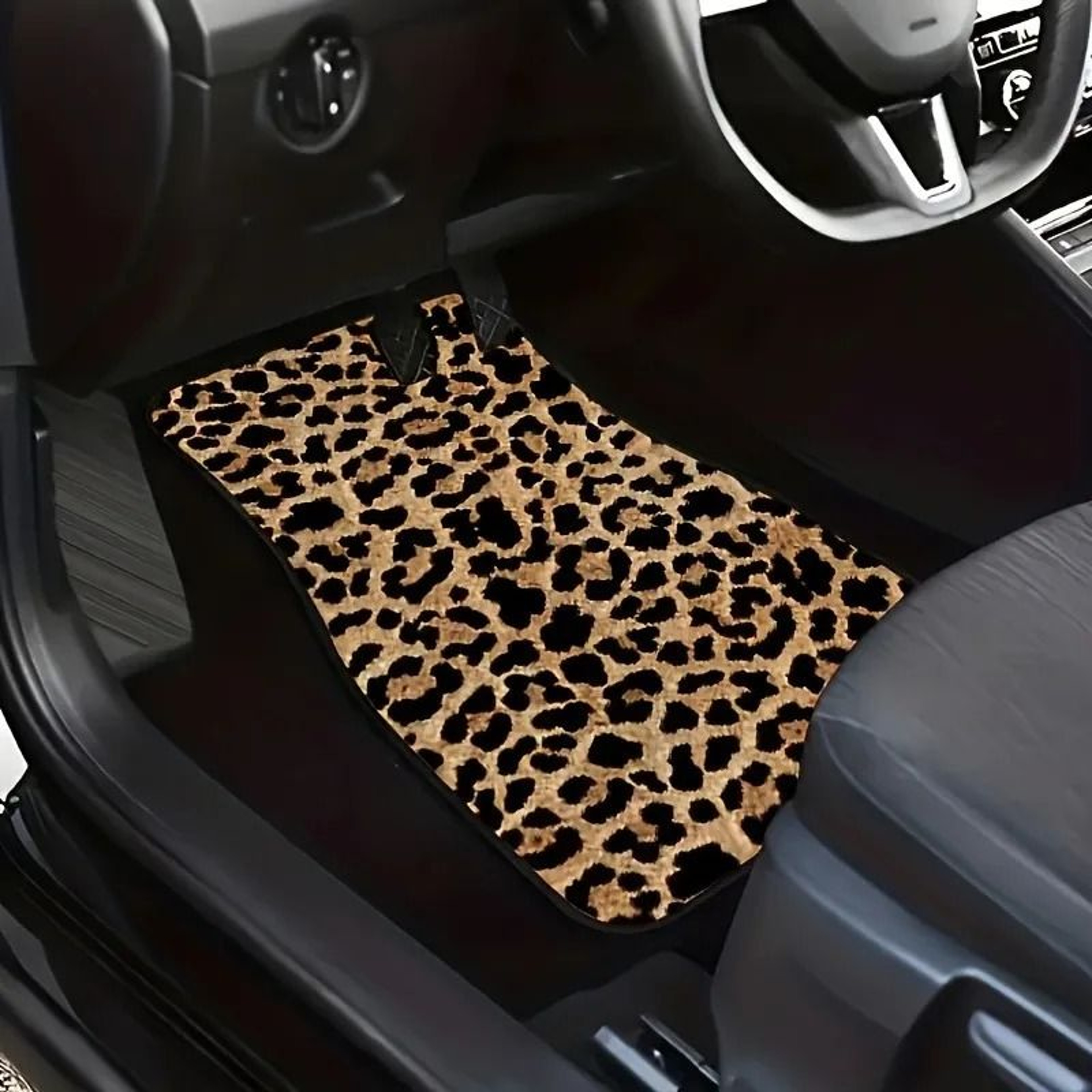 Premium Leopard Print Auto Mats