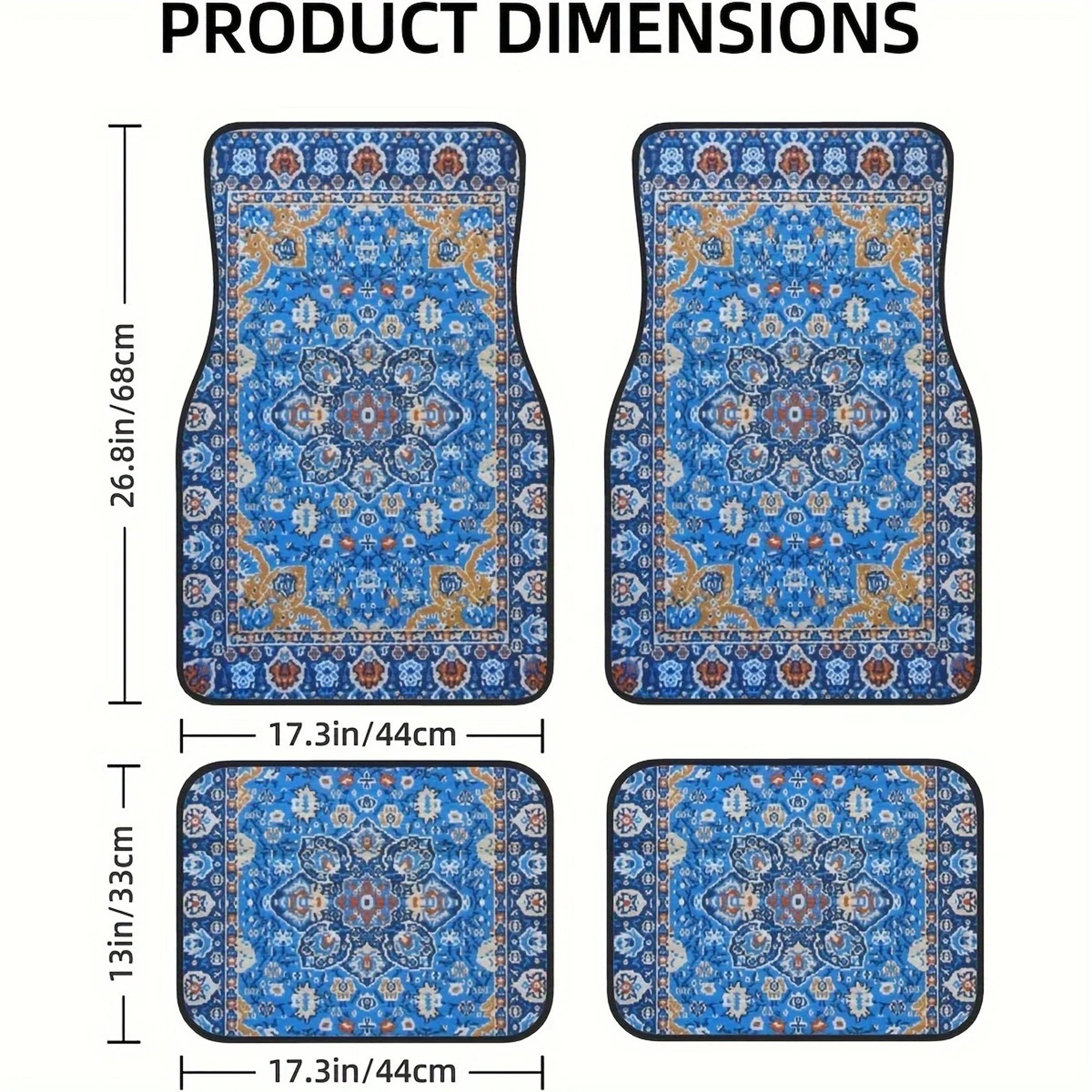 Universal 4-Piece Non-Slip Car Floor Mats – Easy Clean, Wear-Resistant Auto Accessories – view 1