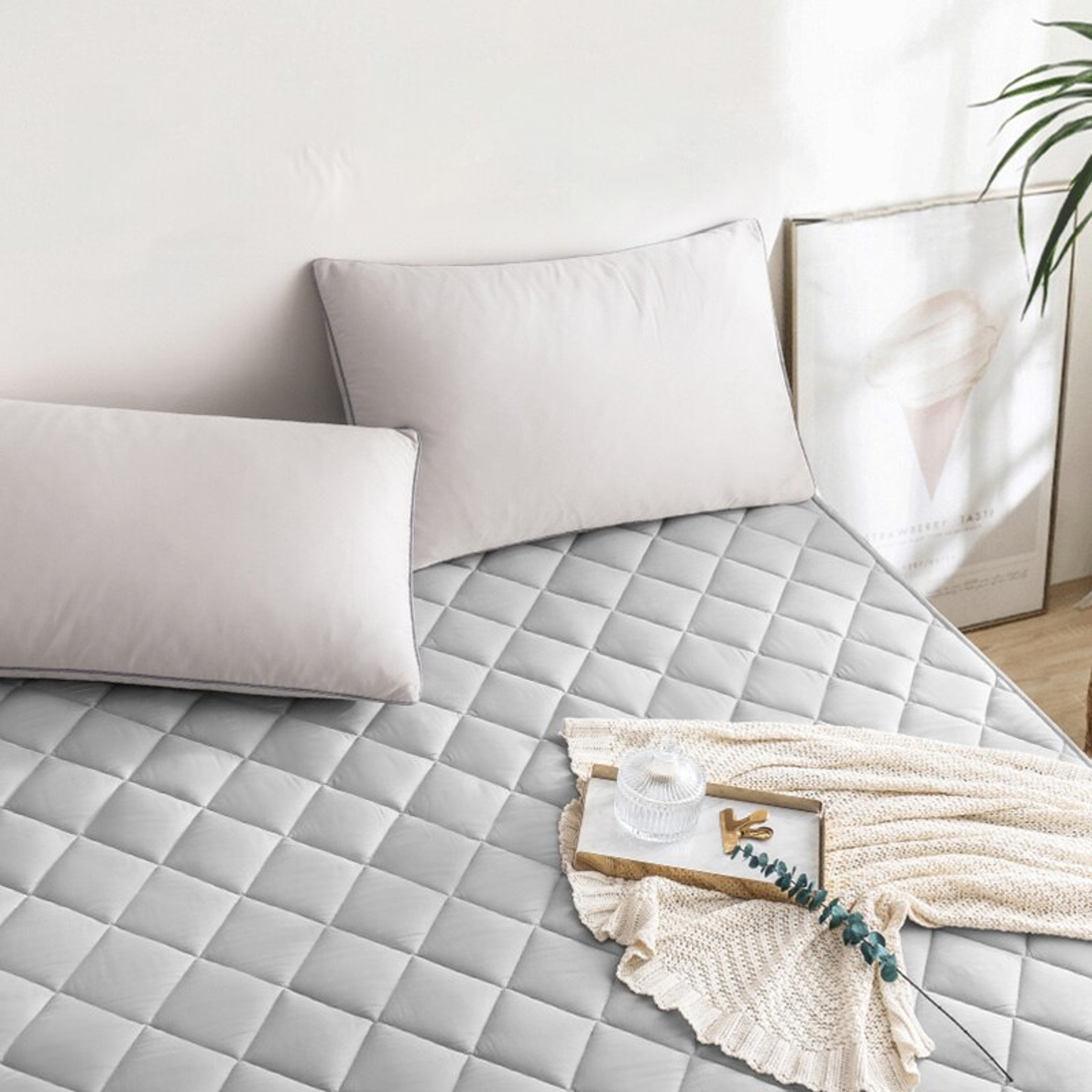 Ultrasonic Mattress Protector Cover Pad, Washable Bed Protector with Elastic Band for Ultimate Comfort – view 4