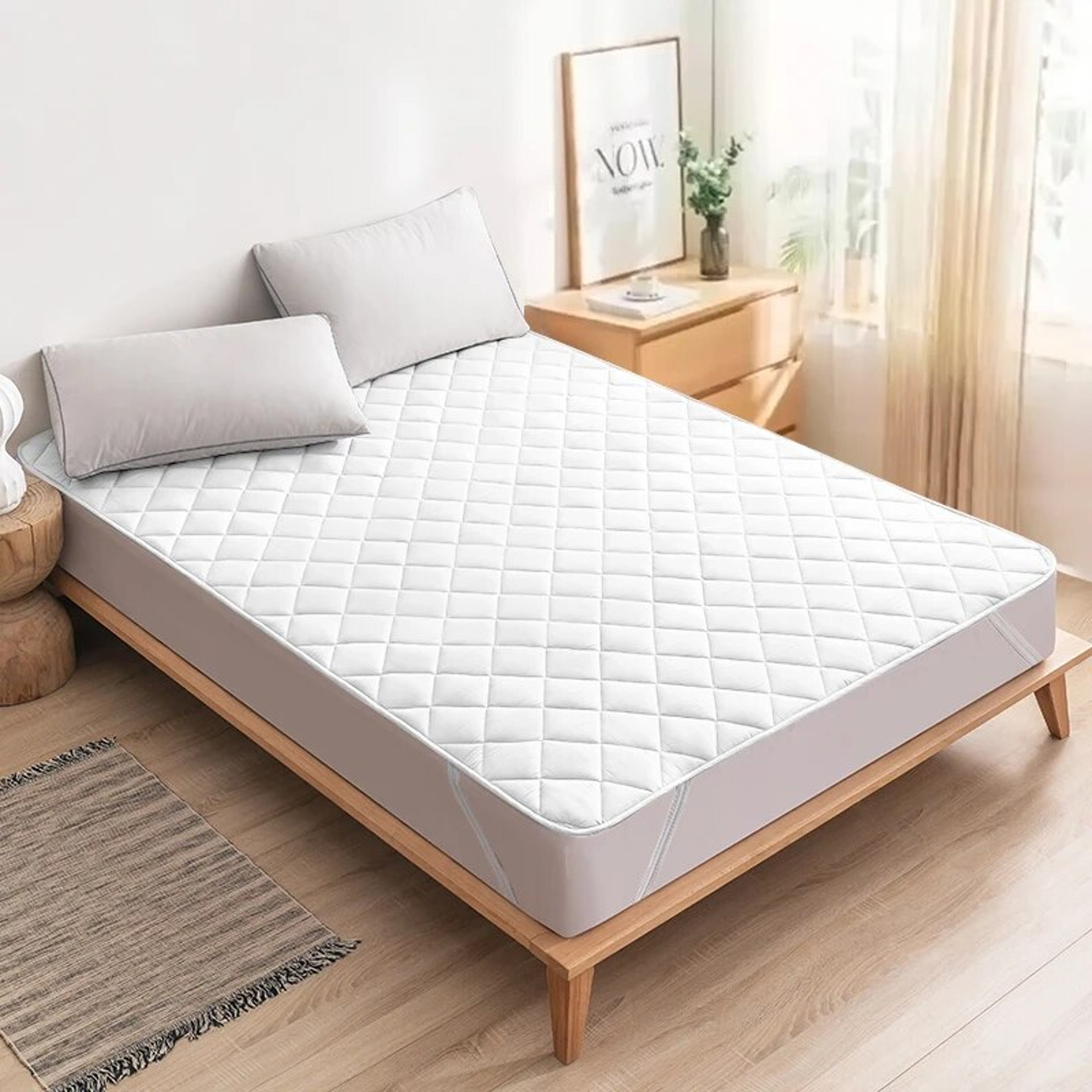 Ultrasonic Mattress Protector Cover Pad, Washable Bed Protector with Elastic Band for Ultimate Comfort – view 8