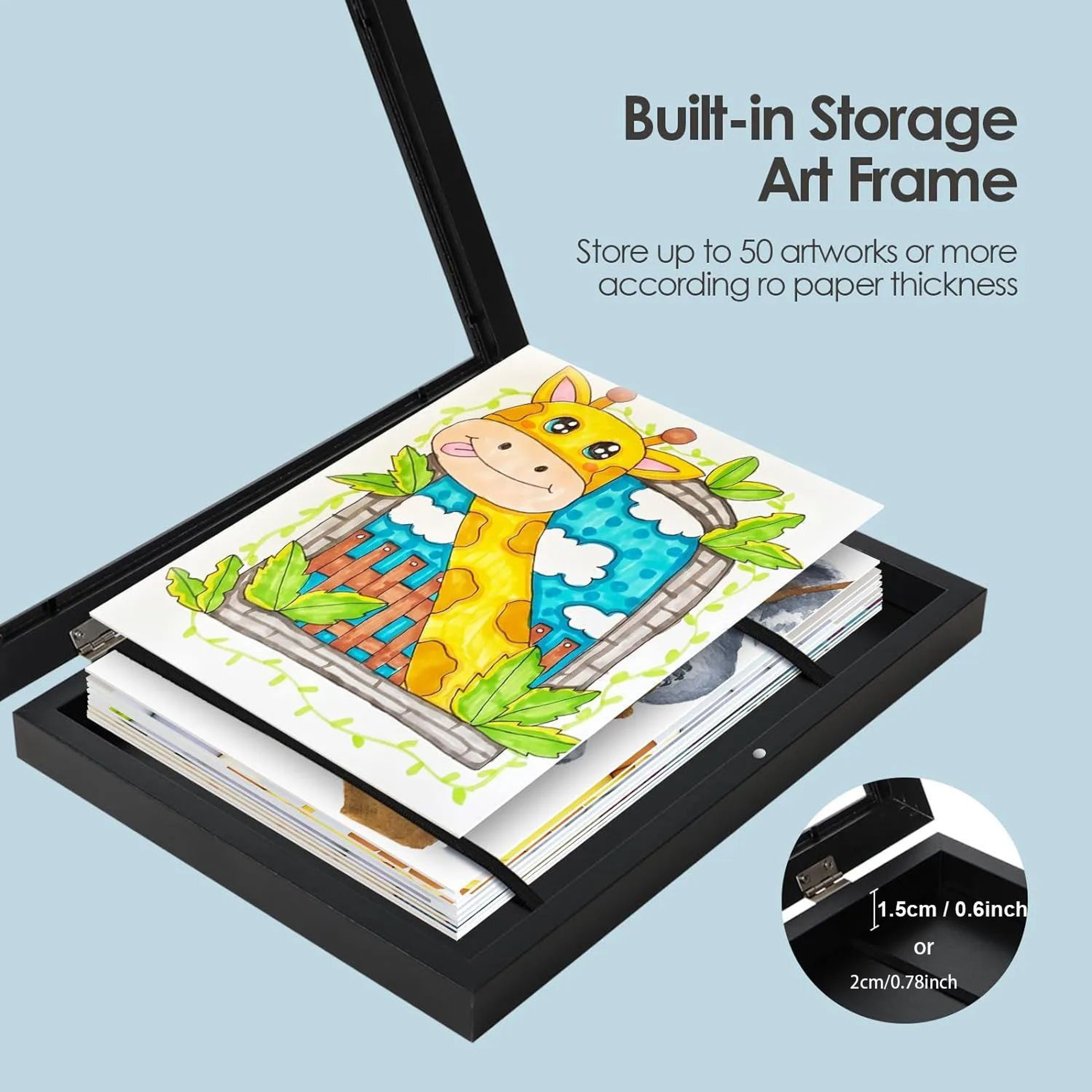 Children Art Frames Magnetic Changeable Kids Picture Frame For Paintings Drawings And Photos 4