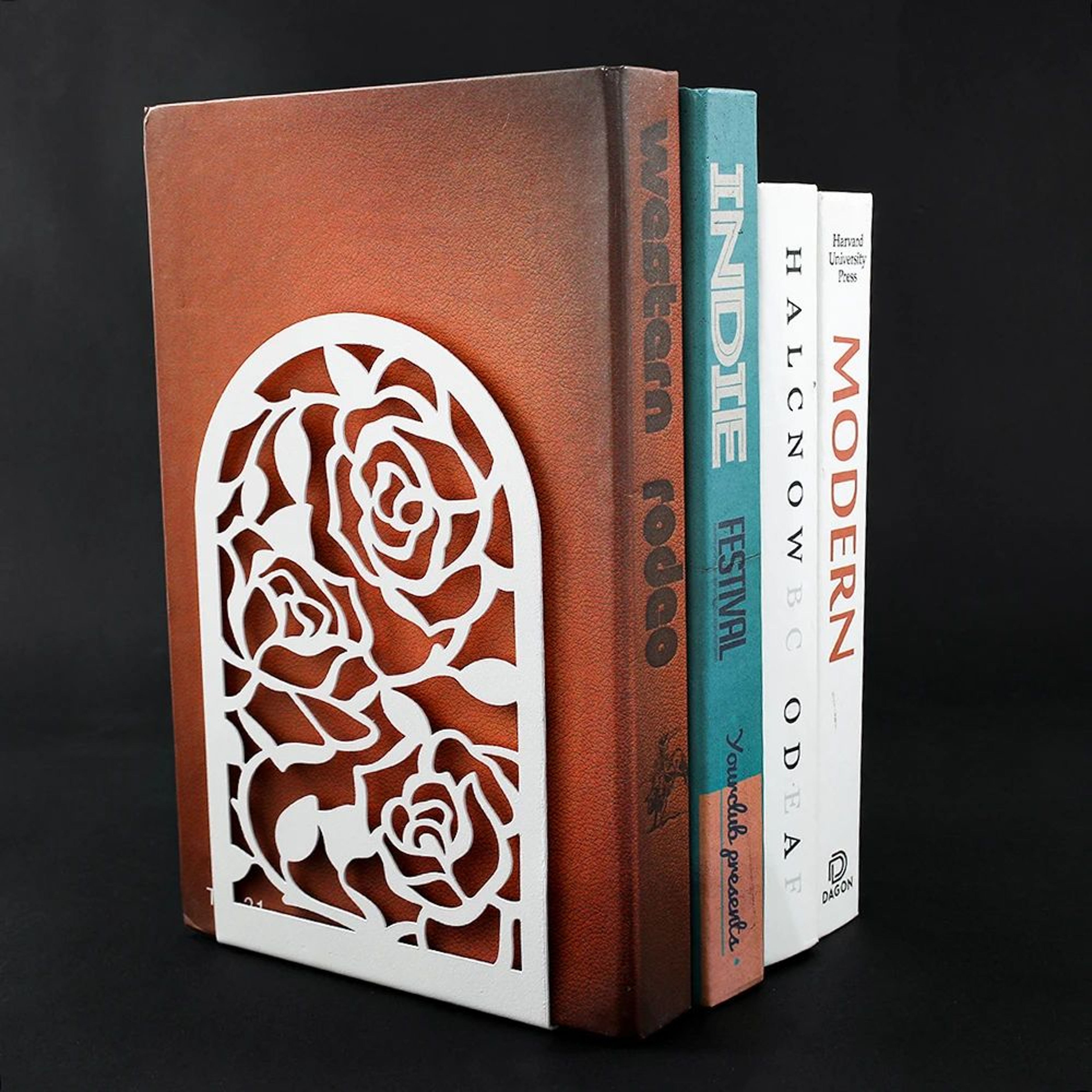 Style Rose Book Ends For Book Lovers Heavy Duty Bookend For Home  Office Book Rack Holder Gift For  2