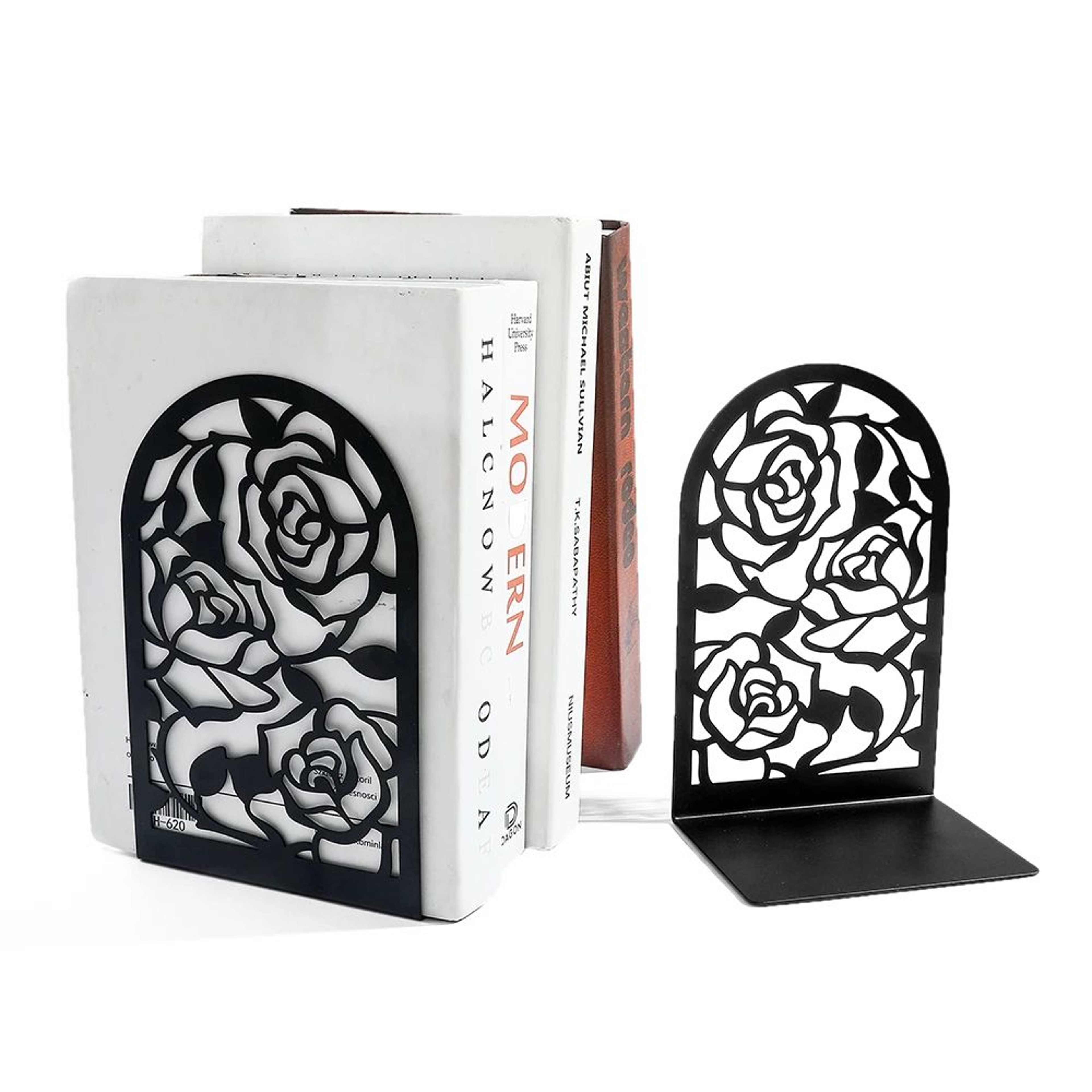 Style Rose Book Ends For Book Lovers Heavy Duty Bookend For Home  Office Book Rack Holder Gift For  1