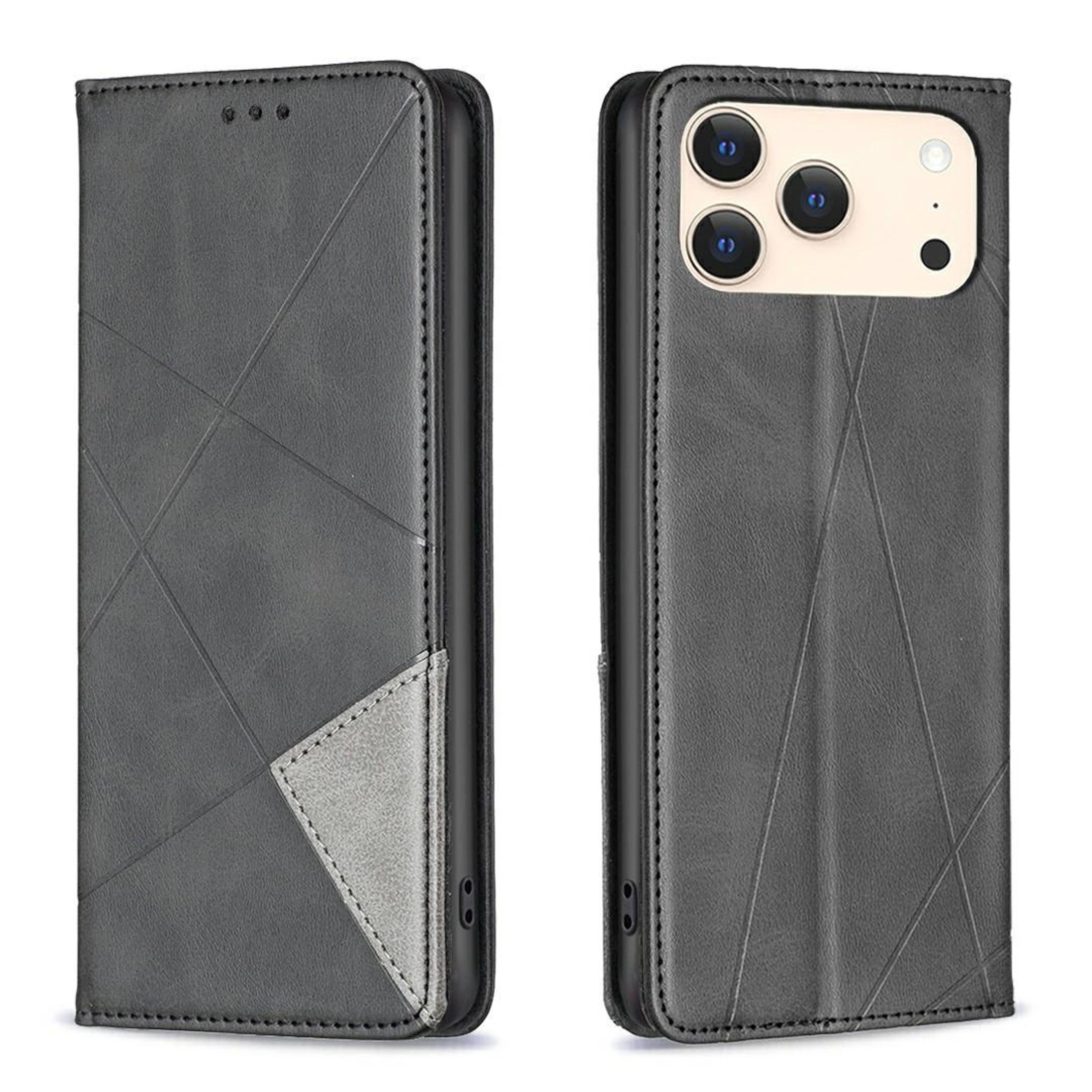 MagSafe Wallet Leather Case For IPhone 17 Pro  17 Pro Max With Card Holder And Kickstand 9
