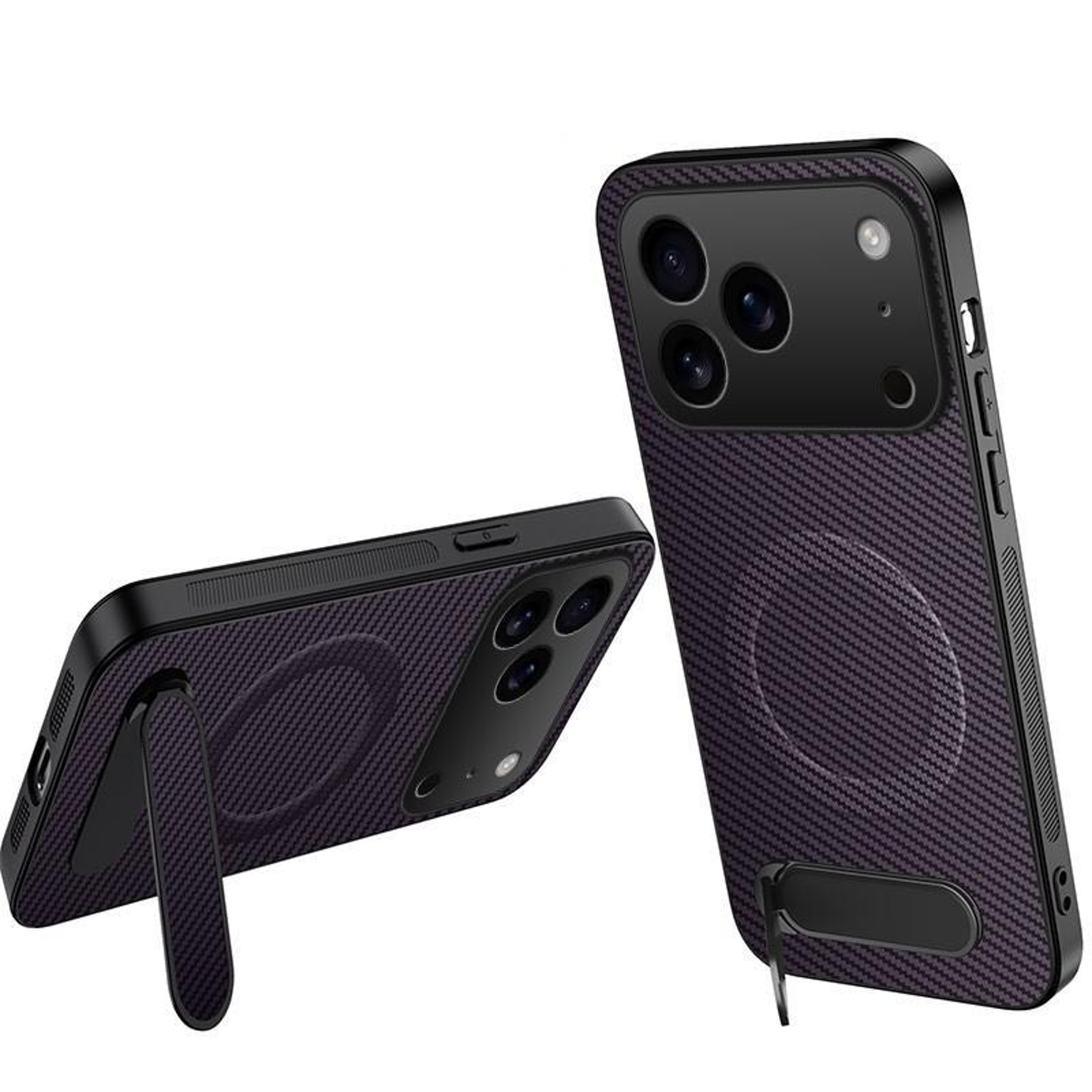 IPhone 17 Pro Max Carbon Fiber MagSafe Kickstand Case 3