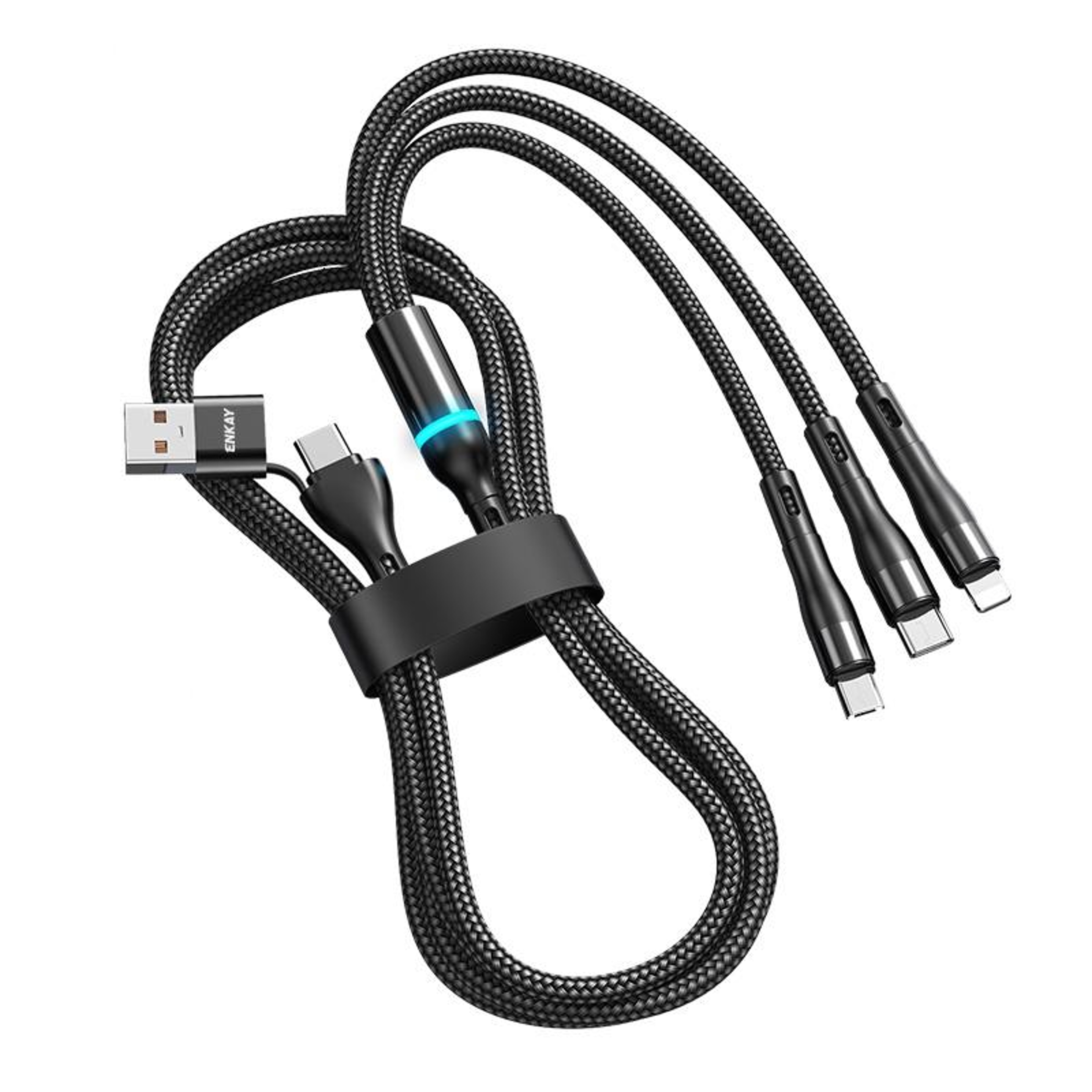 6in1 5A Fast Charging Cable USBC Multi Charging Cable Universal TypeC To Lightning Micro USB 0